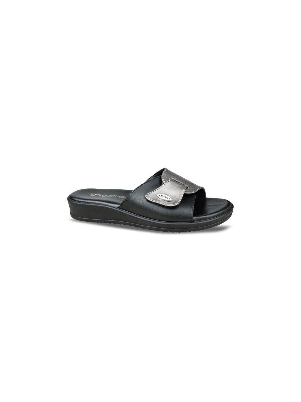 Ceyo 9984-7 Siyah Hallux-Valgus (Kemik Çıkıntısı) Destekli Özel Kadın Terlik