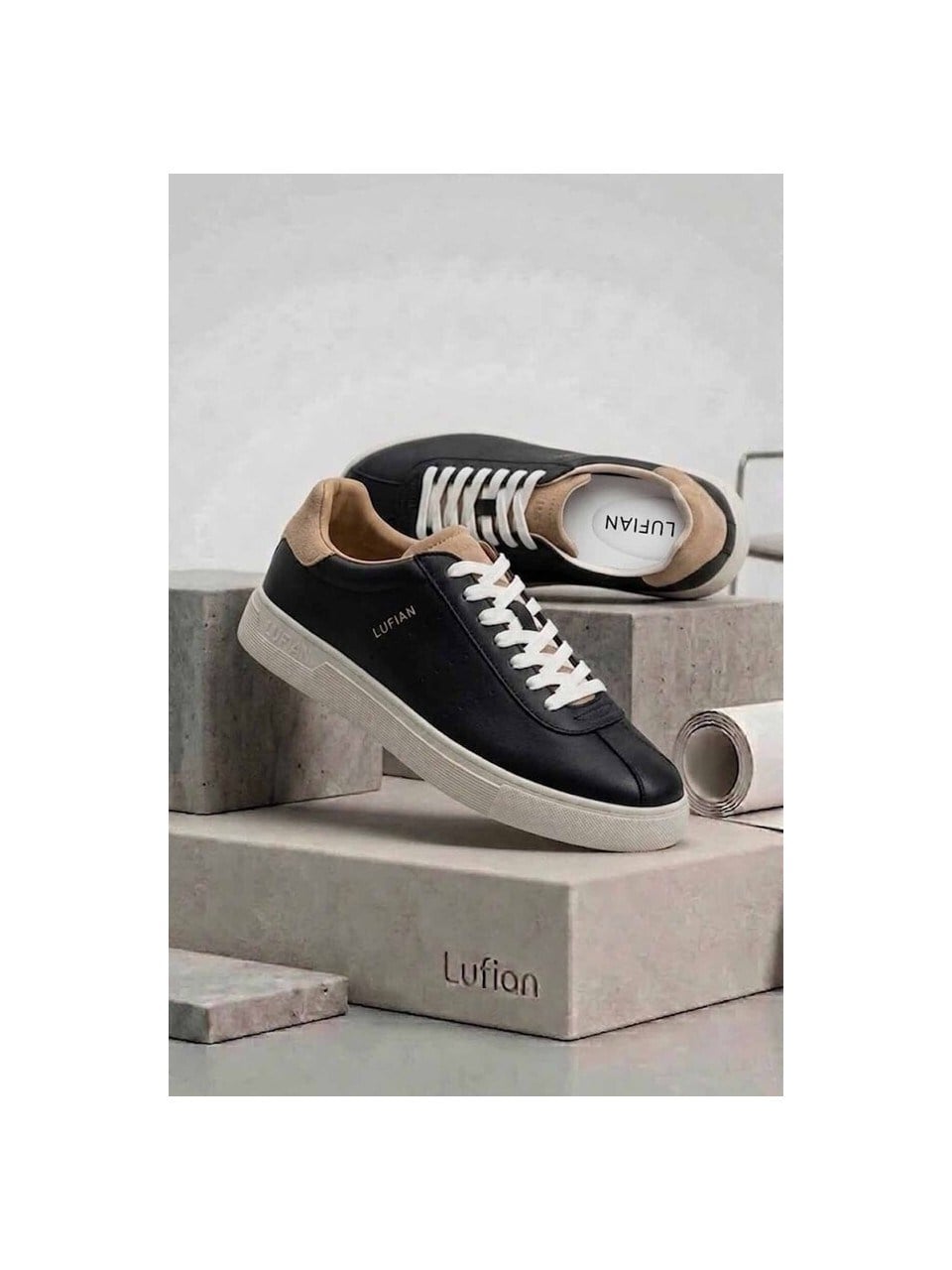 Lufian Paul 111230293 Erkek Deri Siyah Sneaker