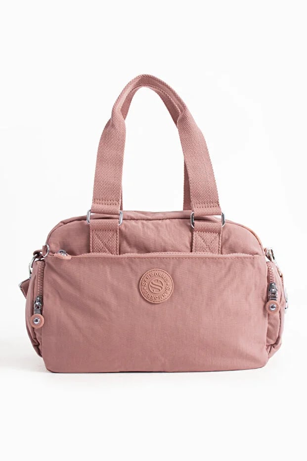 Sanmorris 3030 Unisex Krinkle Kumaş Omuz ve Çapraz Çanta PEMBE