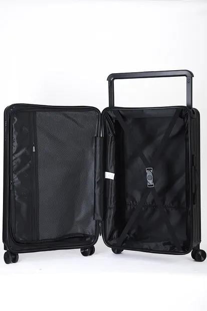 Premium Ultra Güçlü Orta ve Kabin Boy 2 li Valiz Seti - SİYAH