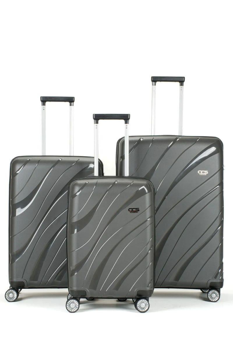 ÇÇS 5223 POLİPROPİLEN 3 LÜ VALİZ SETİ ANTRASİT
