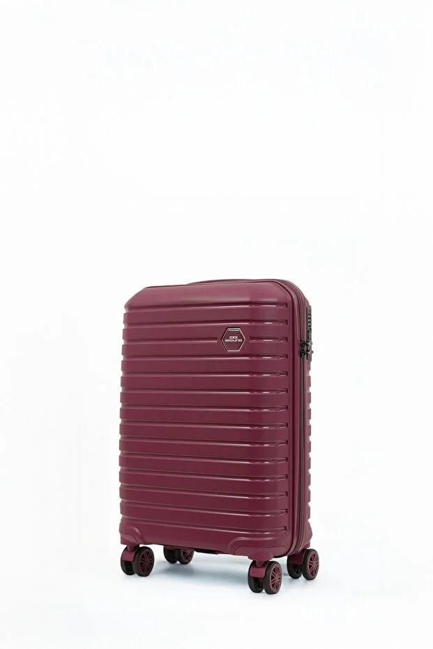 GROUND 10663 Vanille Kabin Boy Valiz Bordo 