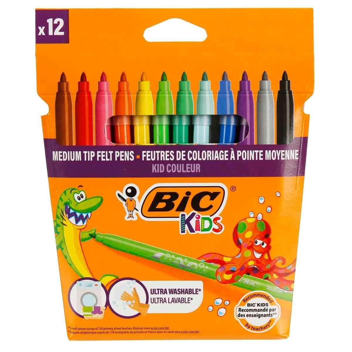 BİCBİC 9202937 KID KEÇELİ BOYA KALEMİ 12 RENK