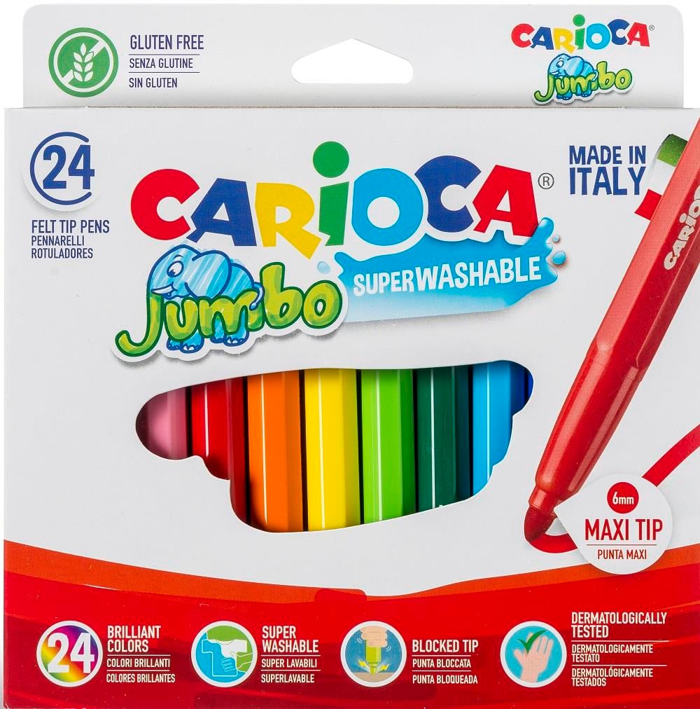 CARIOCA 40570 JUMBO KEÇELİ BOYA KALEMİ 24LÜ