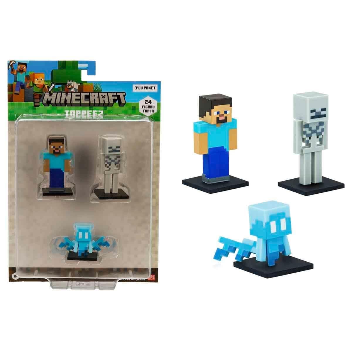 NECO PMI / MC2020 MİNECRAFT 3D FİGÜR TOPPEEZ 3 LÜ SET ASORTİ