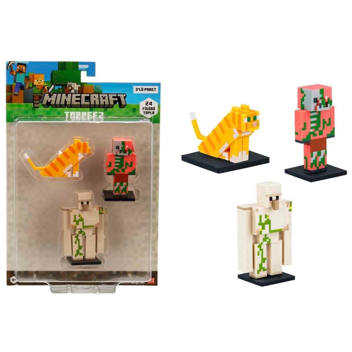 NECO PMI / MC2020 MİNECRAFT 3D FİGÜR TOPPEEZ 3 LÜ SET ASORTİ