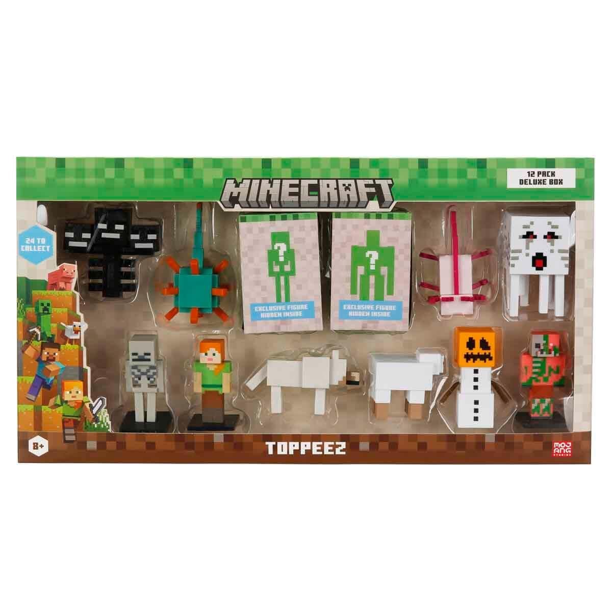 NECO PMI / MC2080 MİNECRAFT 3D FİGÜR TOPPEEZ 12 Lİ DELÜKS SET ASORTİ