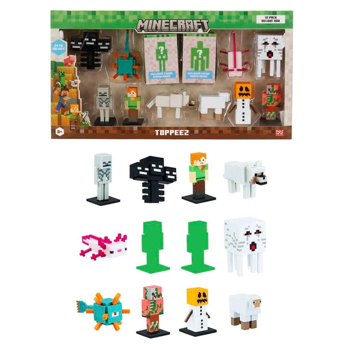 NECO PMI / MC2080 MİNECRAFT 3D FİGÜR TOPPEEZ 12 Lİ DELÜKS SET ASORTİ