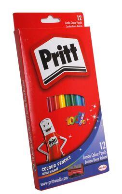 PRİTTPritt Kuruboya Karton Kutu Jumbo Üçgen 12 Renk