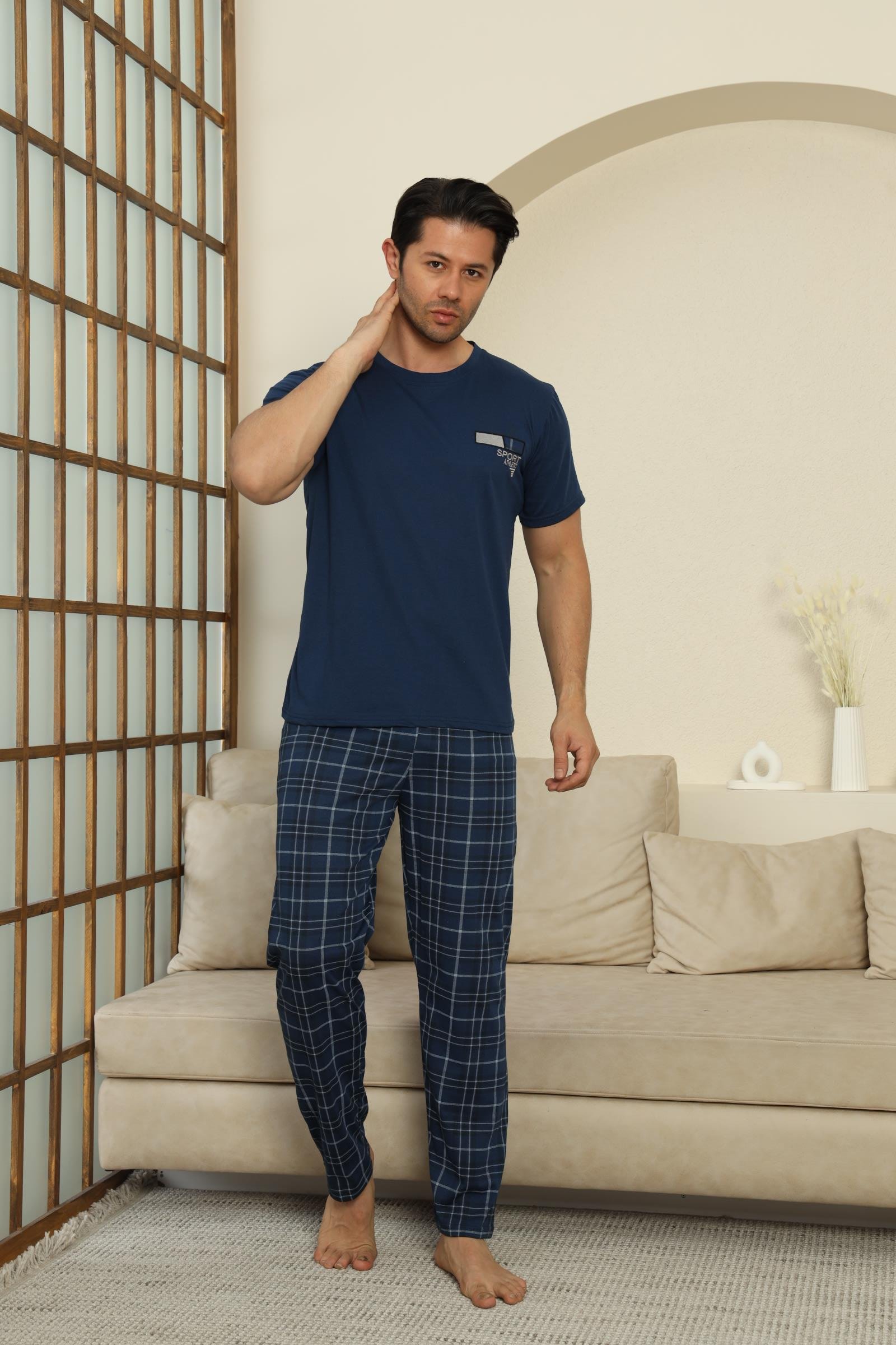 EKOSE PENYE ERKEK KISA KOL PIJAMA TAKIMI
