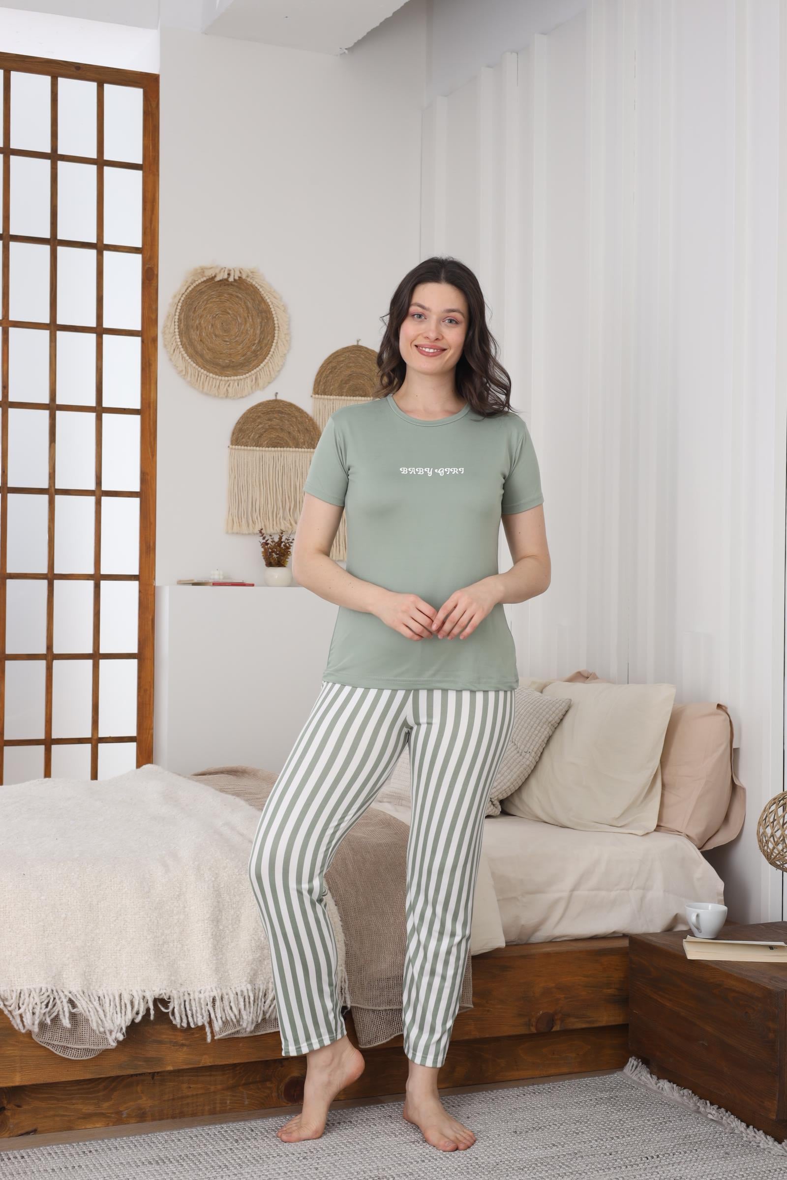 Kadın Milan Kısa Kol Pijama Takımı