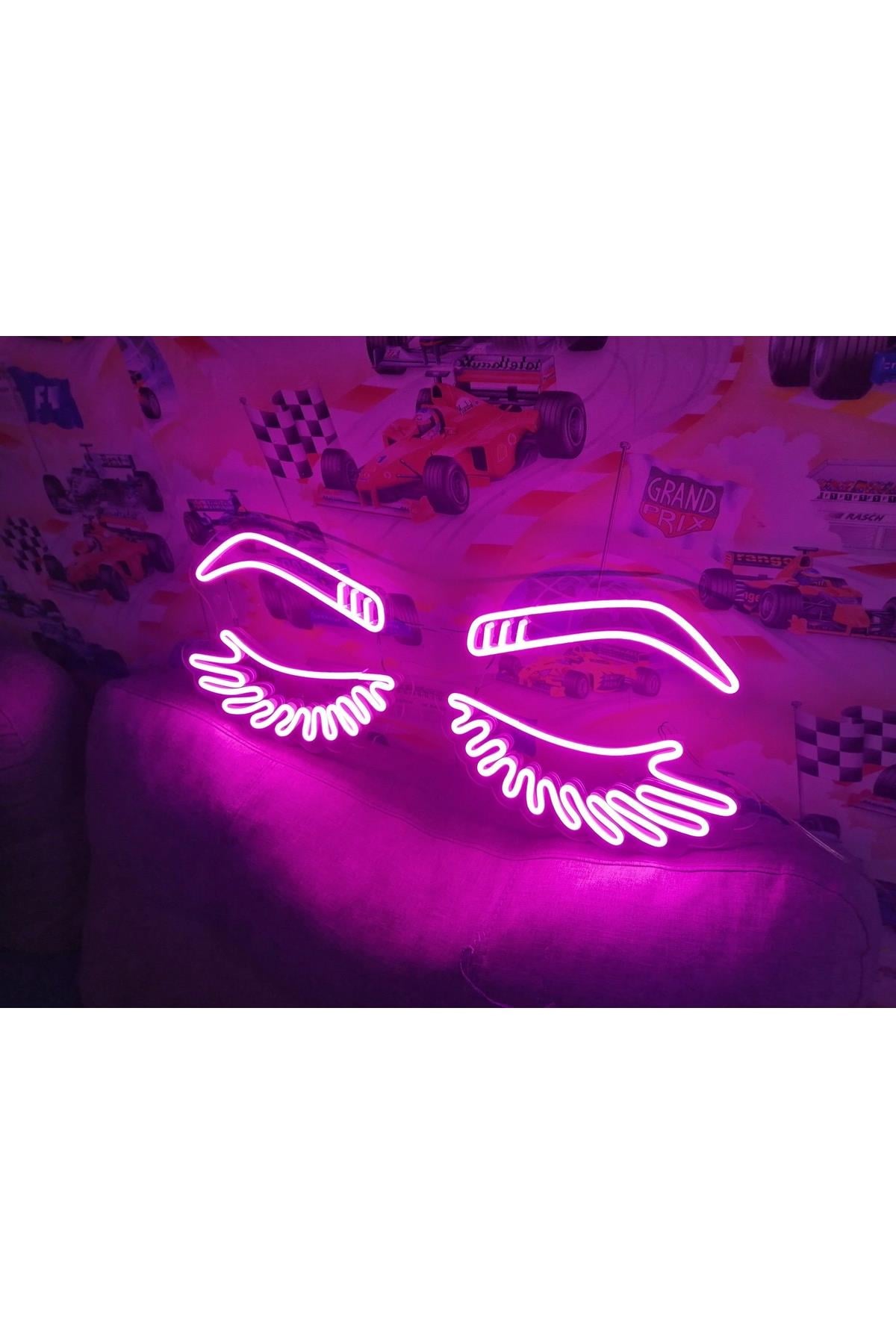 Göz & Kirpik Neon Tabela – Kuaför & Güzellik Salonu Işıklı Dekor