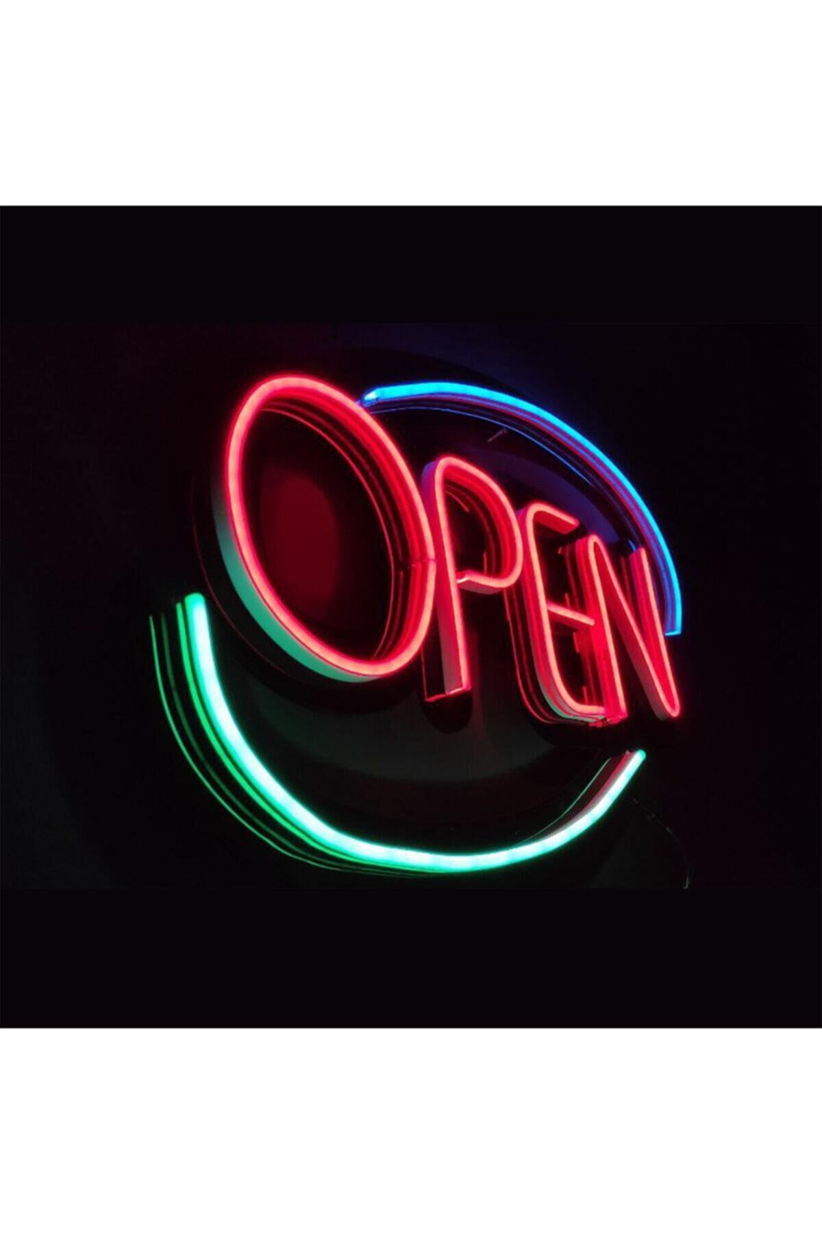 OPEN Yazılı Neon LED Tabela | İşletme Açık Tabelası | Global Tabela