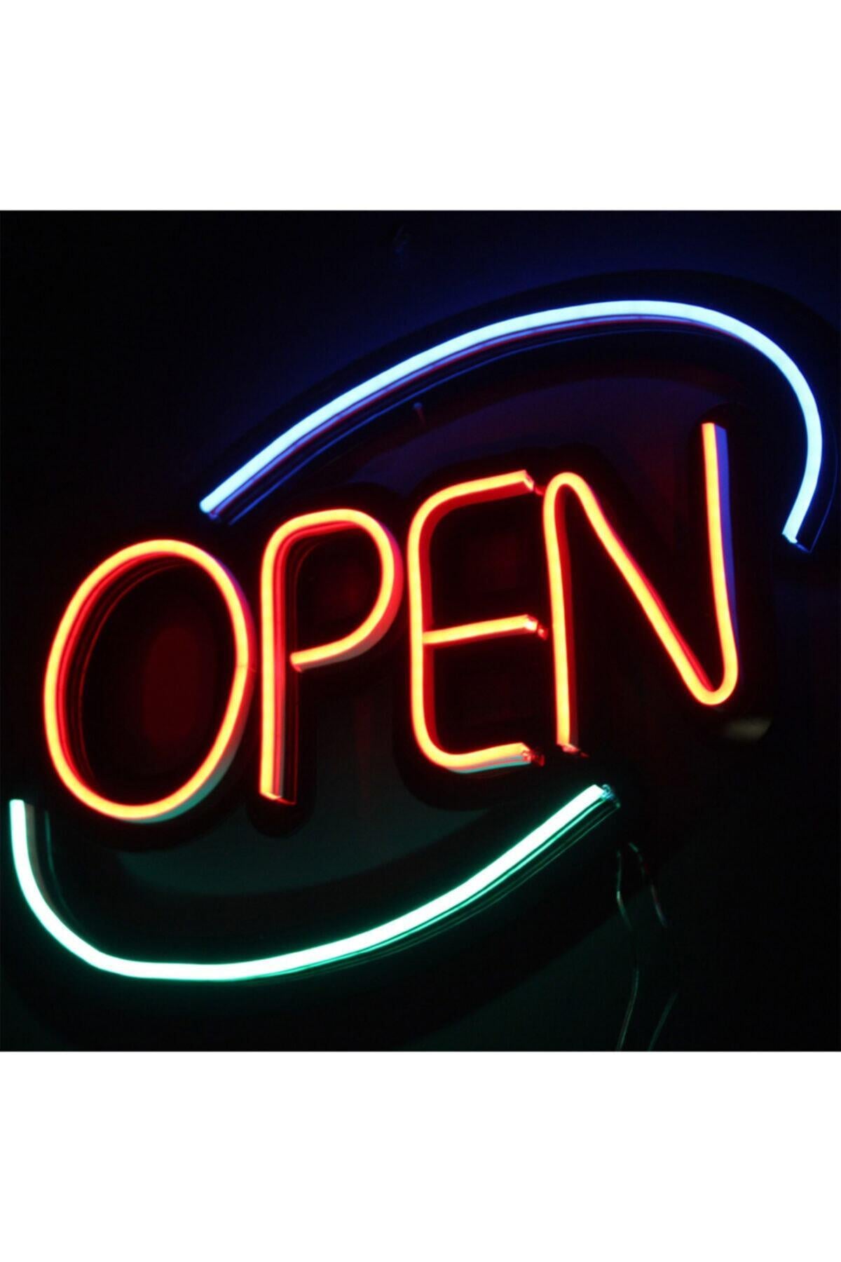 OPEN Yazılı Neon LED Tabela | İşletme Açık Tabelası | Global Tabela