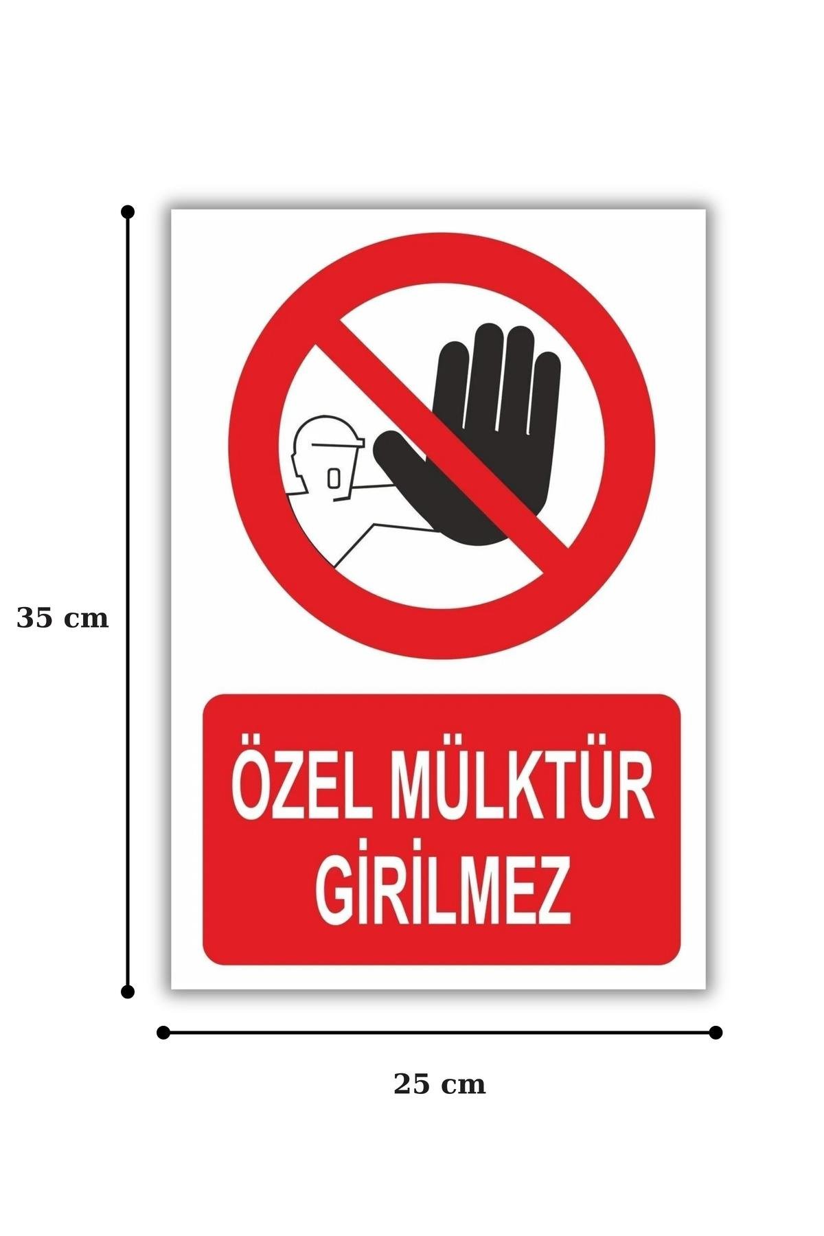 Özel Mülktür Girilmez Levhası – Uyarı & Güvenlik Tabelası