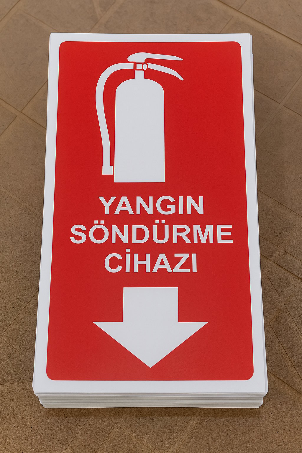 Yangın Söndürme Cihazı Tabelası – İş Güvenliği Yönlendirme Levhası (Foreks / Kompozit)