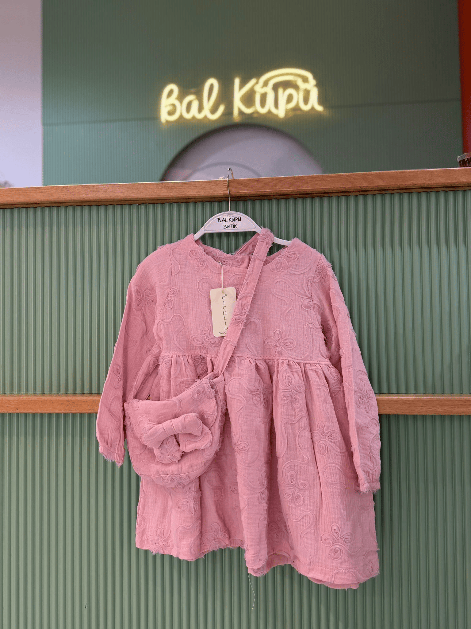  ÇANTA ELBİSE İKİLİSİ [PEMBE]