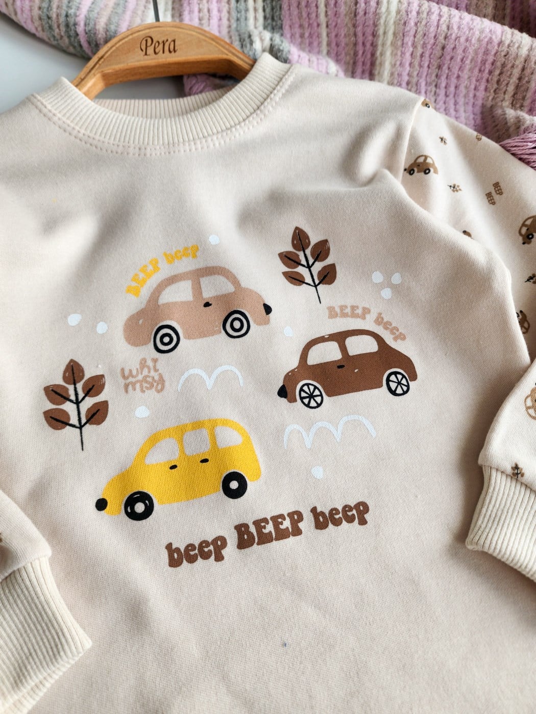 Araba Desenli Bebek Pijama Takımı 