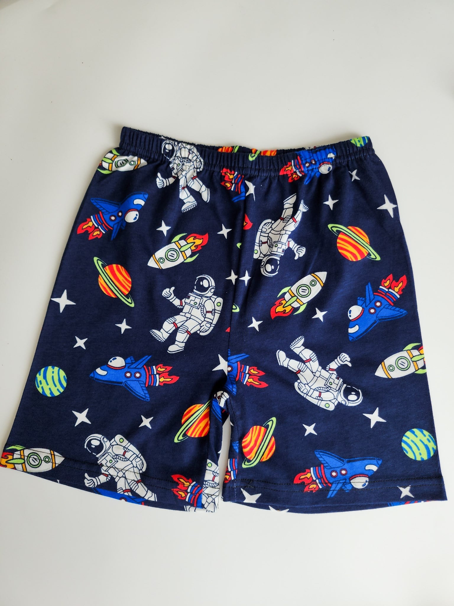 Astronot Desenli Şortlu Pijama Takımı