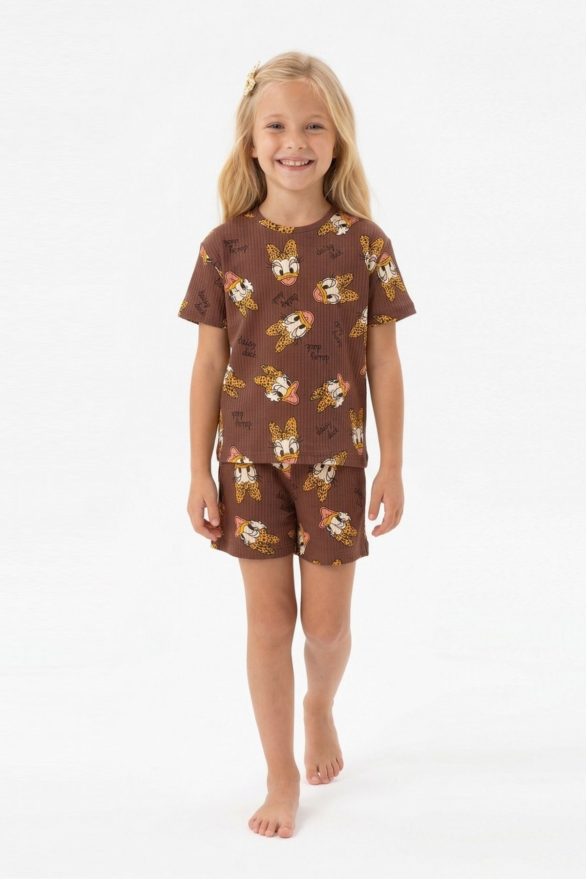Daisy Desenli Şortlu Pijama Takımı