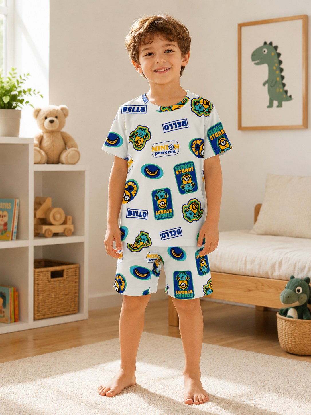 Erkek Çocuk Şortlu Pijama Takımı