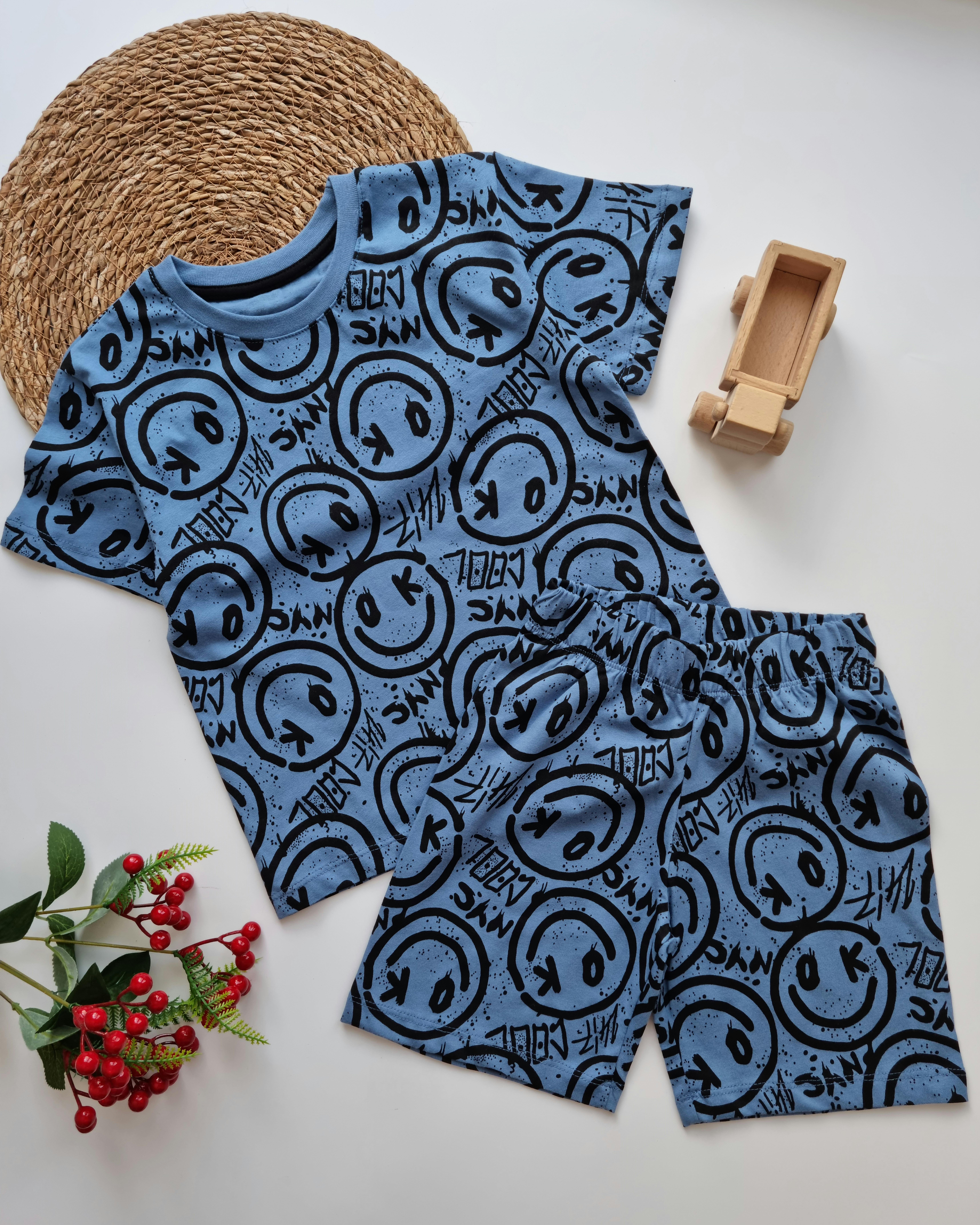 Erkek Çocuk Şortlu Pijama Takımı
