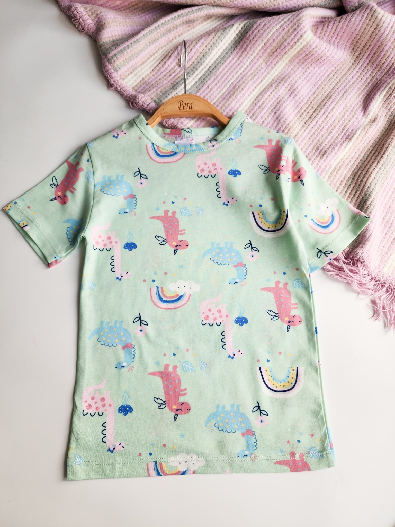 Gökkuşağı Şortlu Pijama Takımı