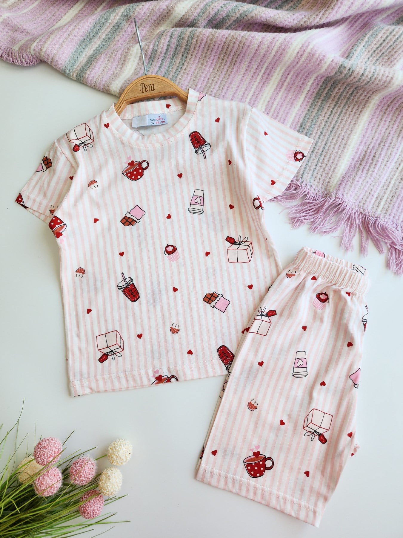 Kahve Molası Şortlu Pijama Takımı