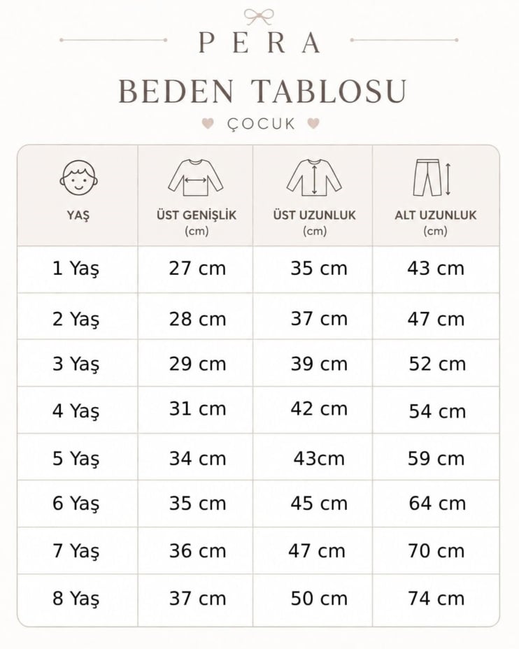 Kalp Mevsimlik Pijama Takımı