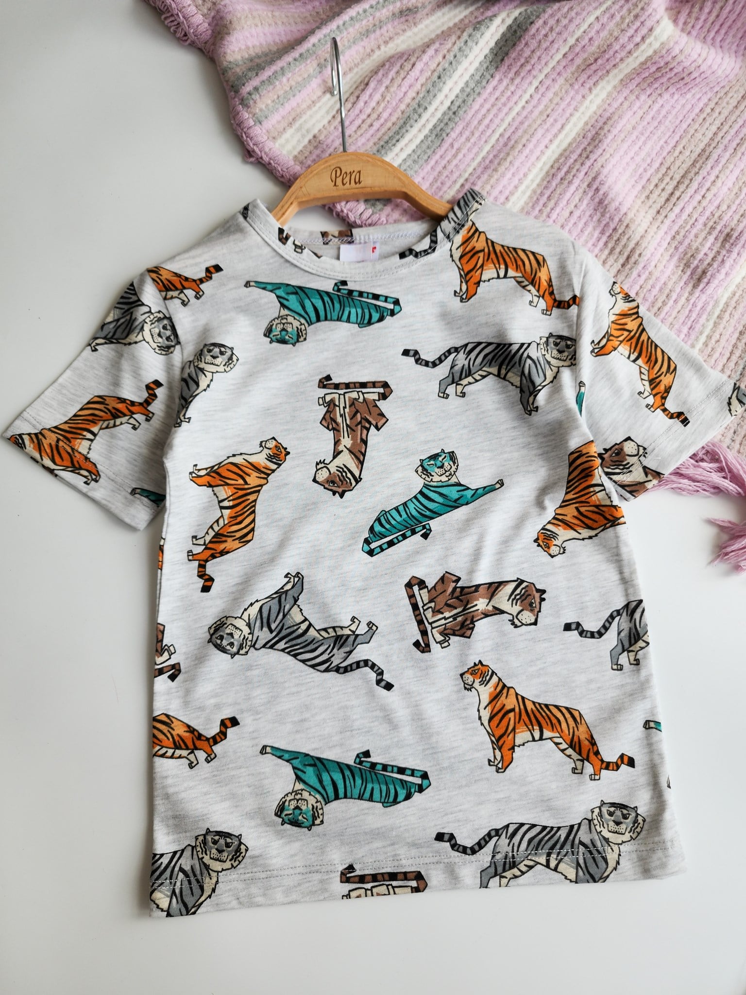 Kaplan Desenli Şortlu Pijama Takımı