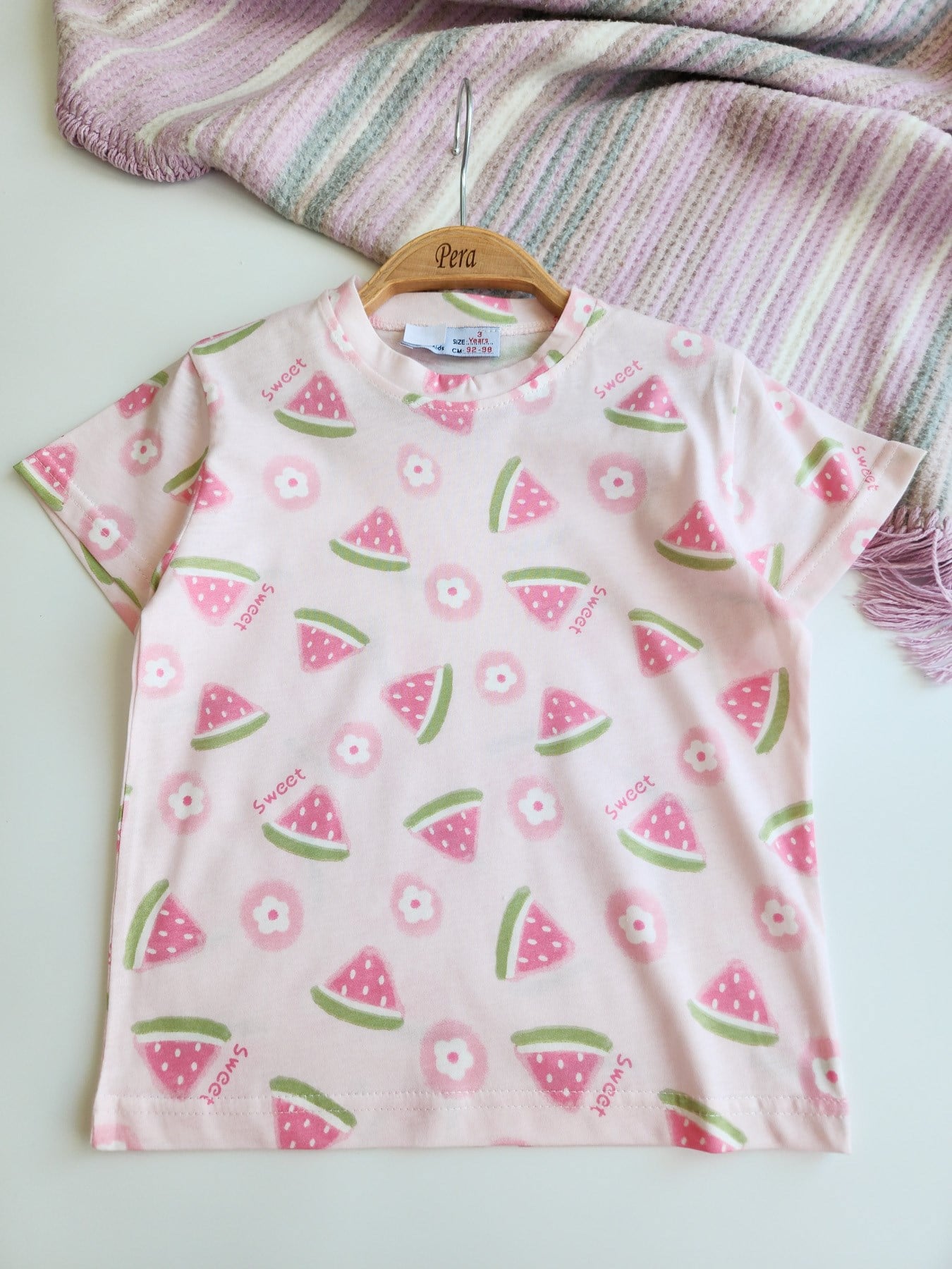 Karpuz  Desenli Şortlu Pijama Takımı