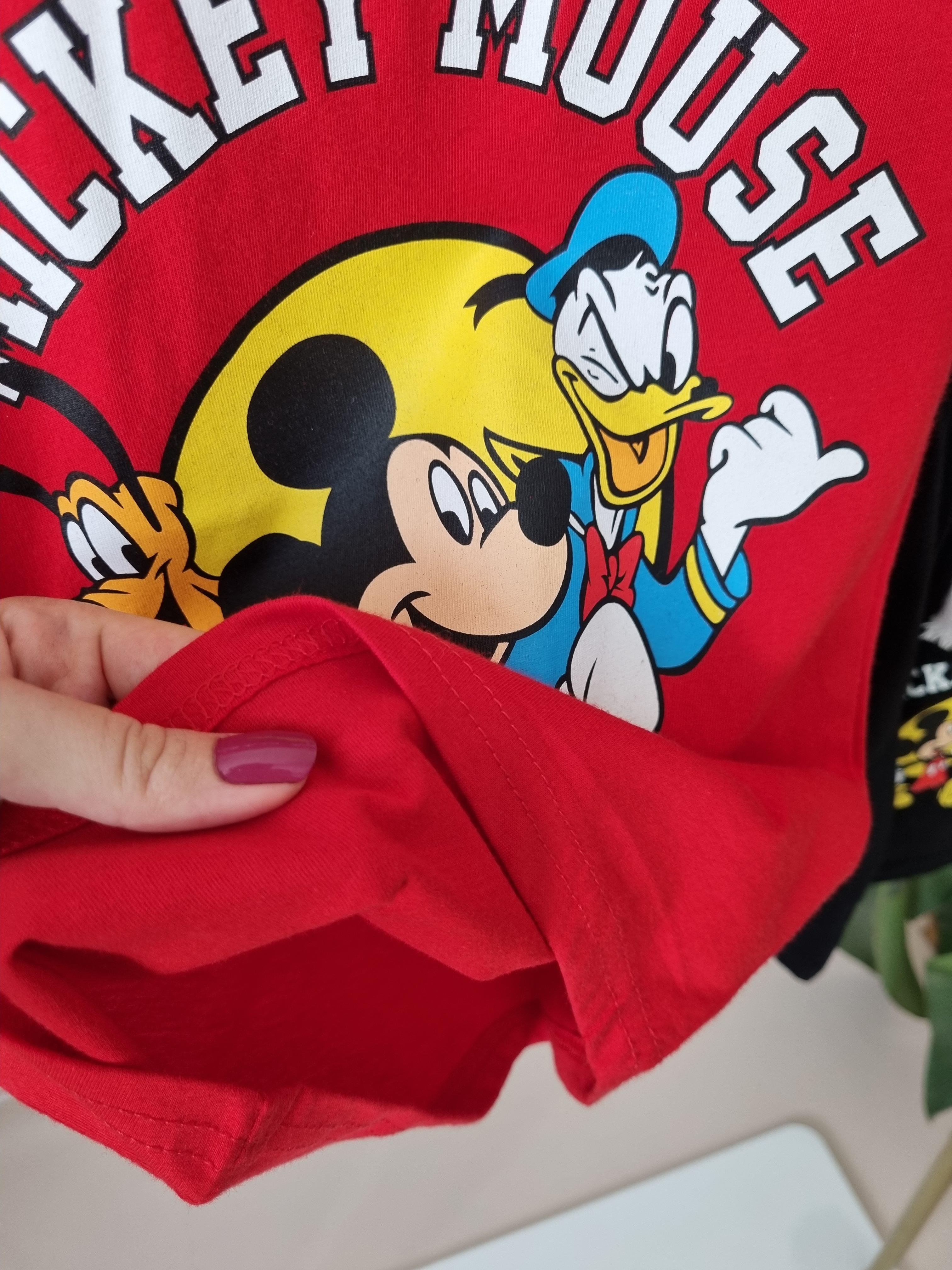 Kırmızı Mickey Mouse Şortlu Takım