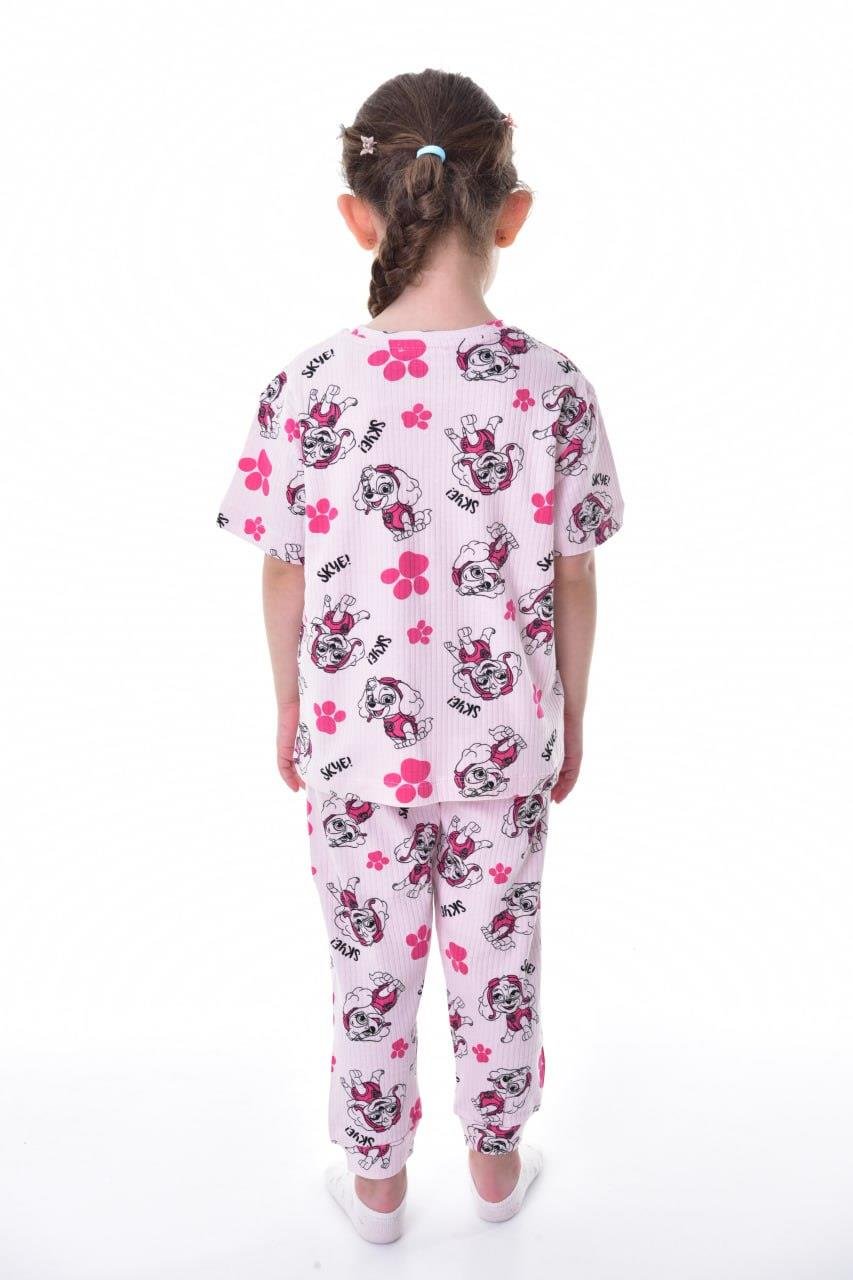 Köpek Desenli Yazlık Pijama Takımı