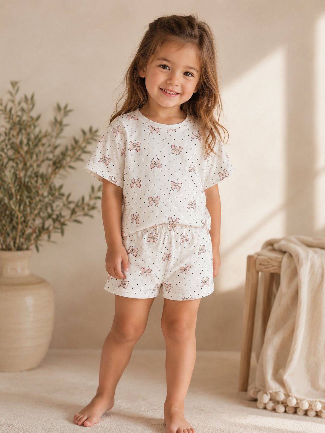 Kurdele Şortlu Pijama Takımı