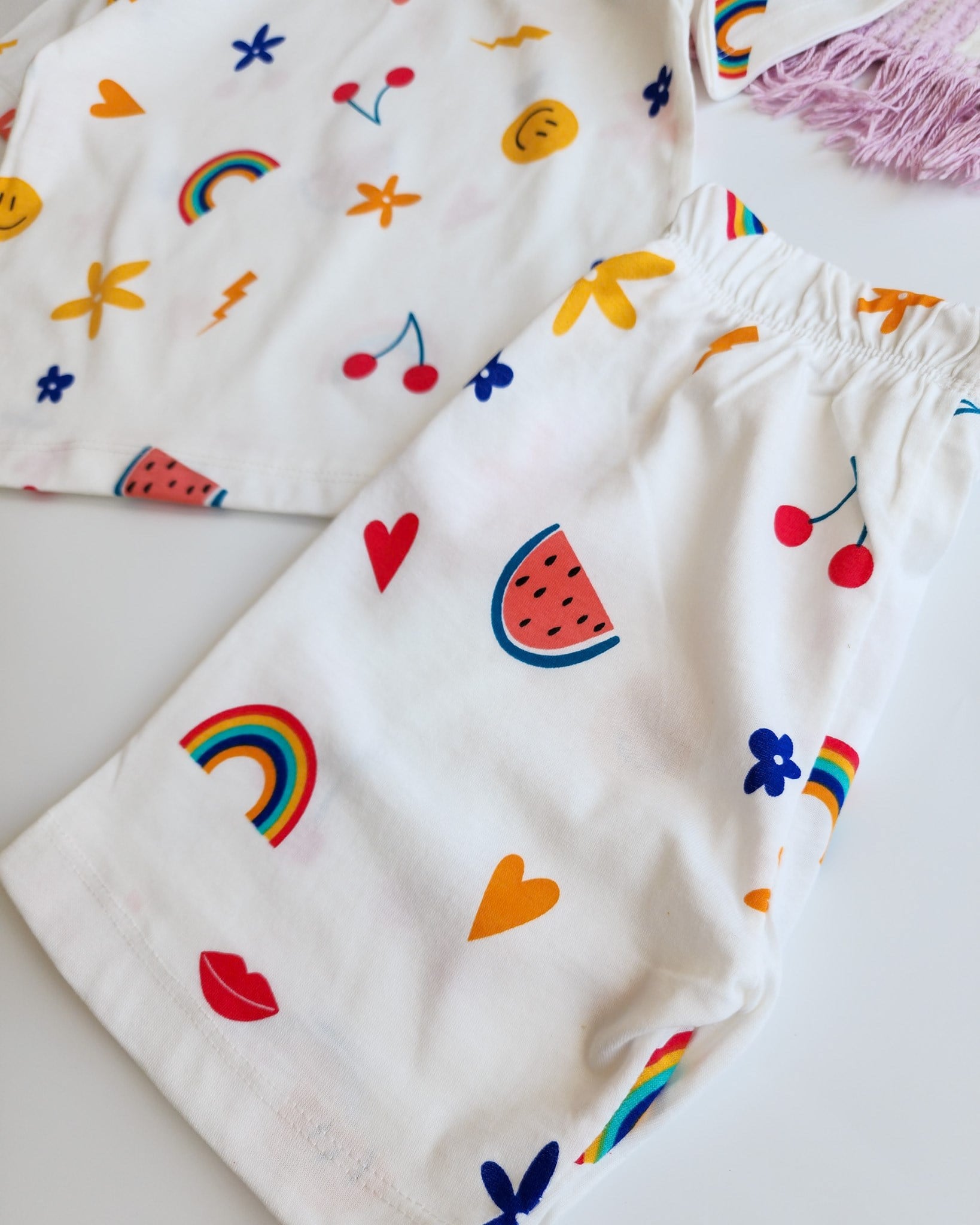 Şortlu Karpuz Desenli Pijama Takımı