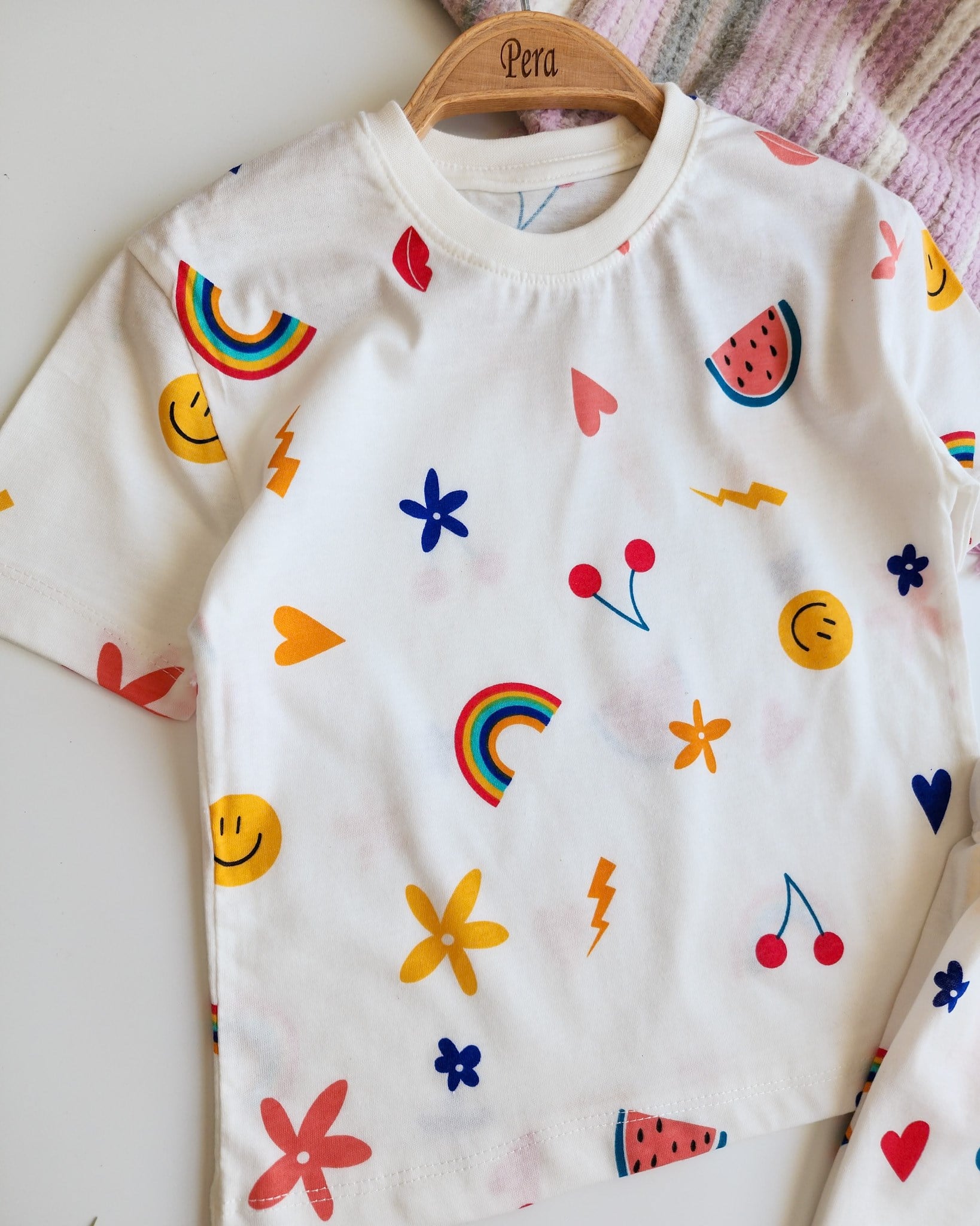 Şortlu Karpuz Desenli Pijama Takımı