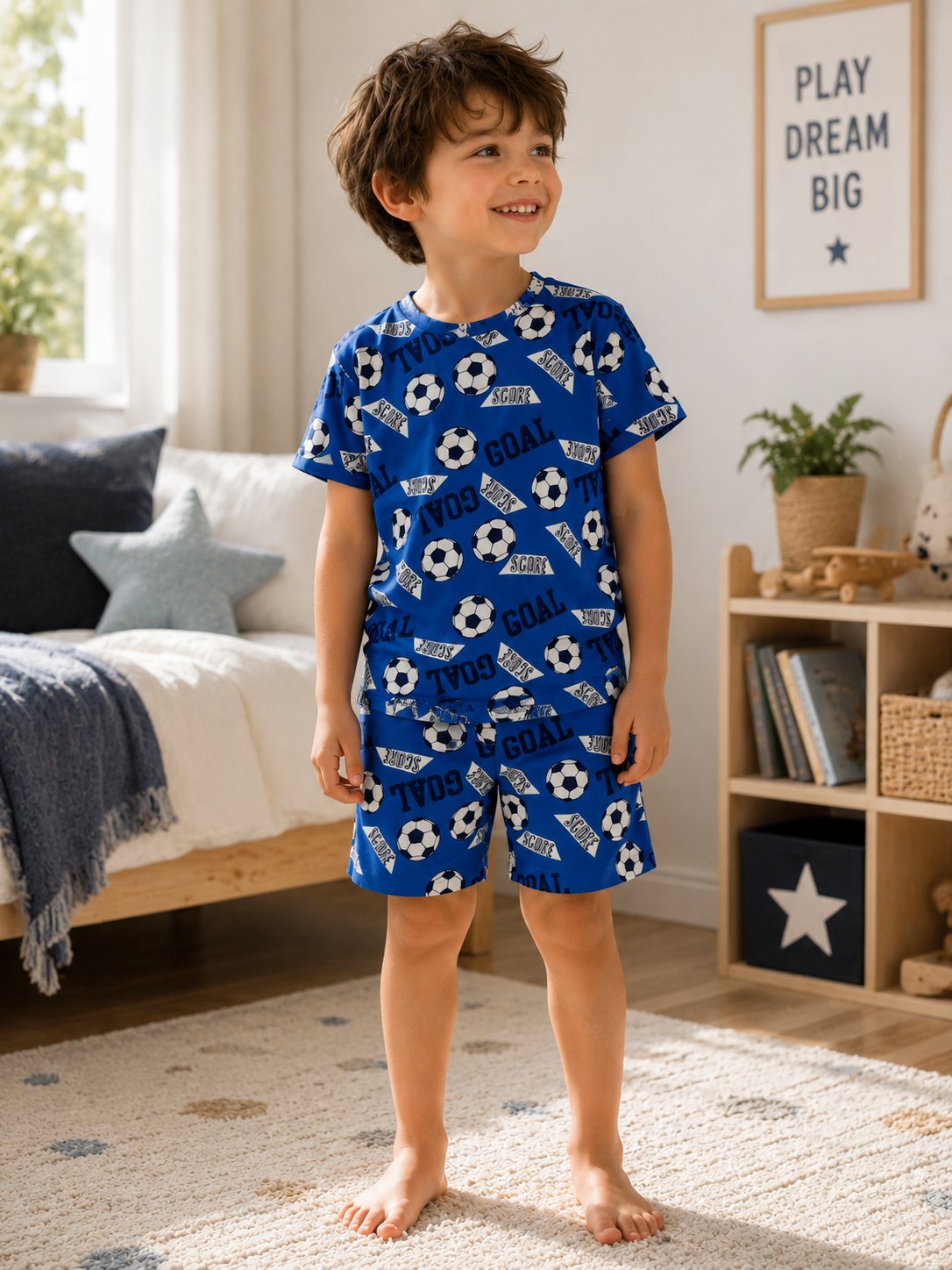 Top Ayı Desenli Şortlu Pijama Takımı