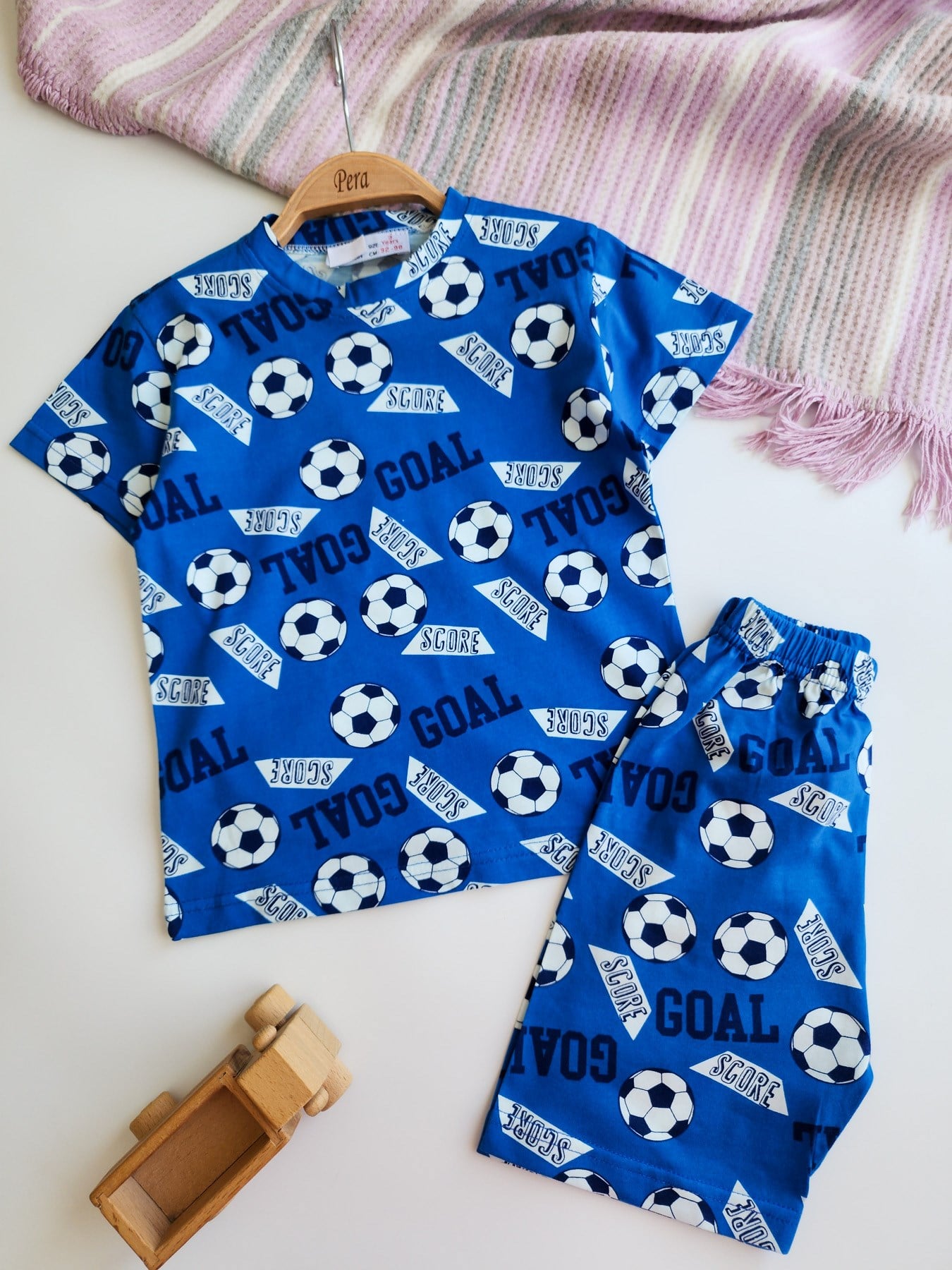 Top Ayı Desenli Şortlu Pijama Takımı