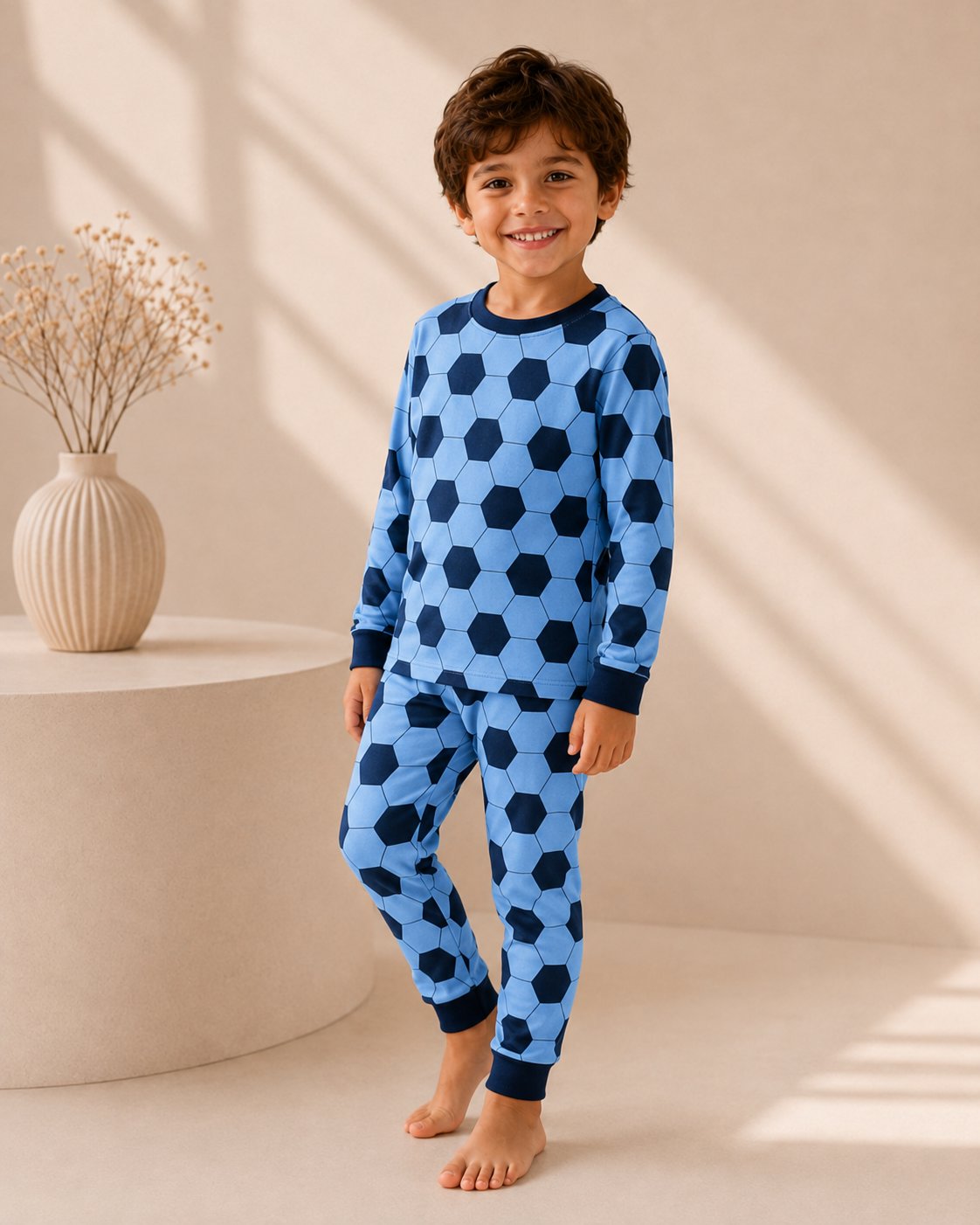 Top Desenli İnce Mevsimlik Pijama Takımı