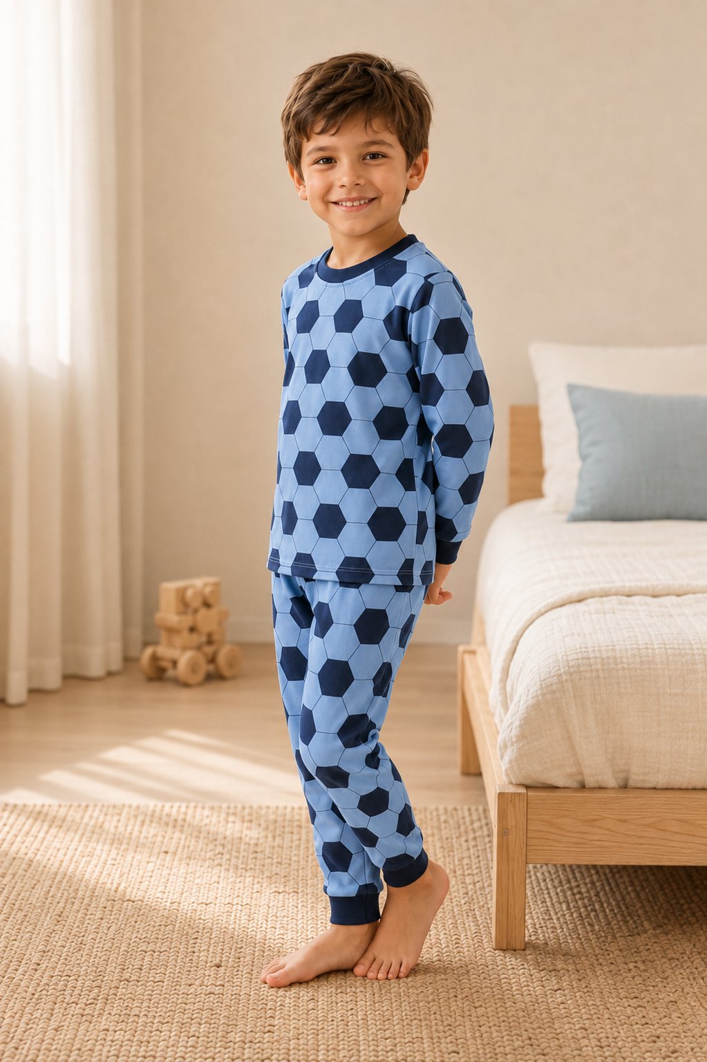 Top Desenli İnce Mevsimlik Pijama Takımı
