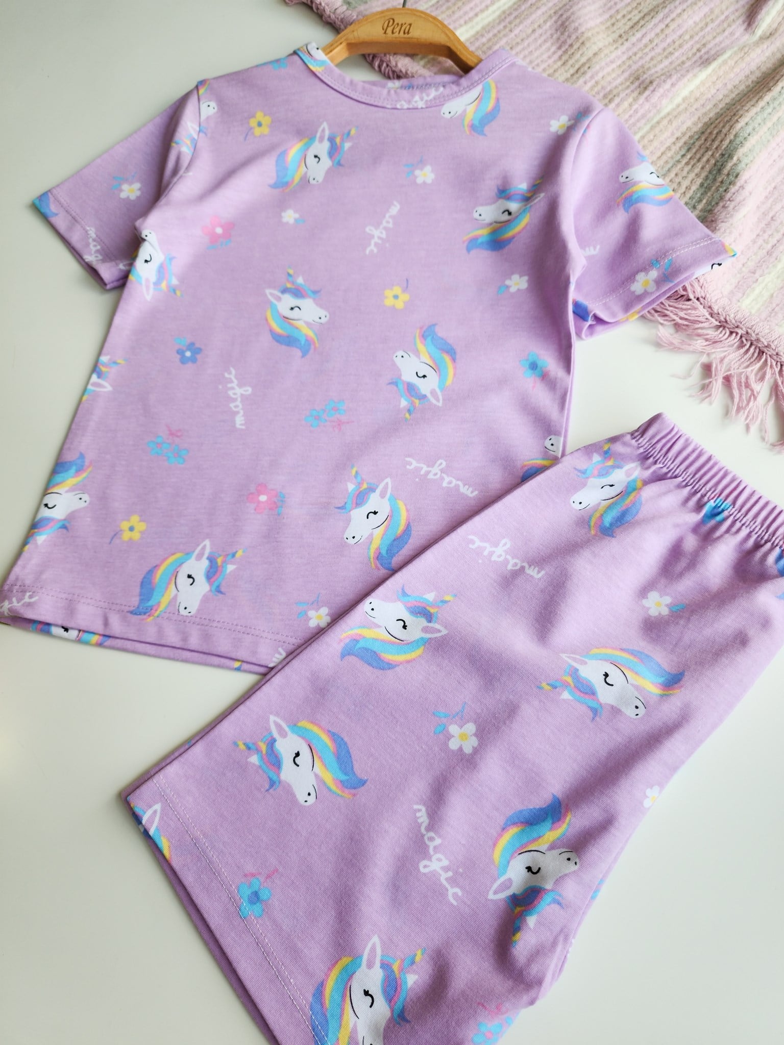Unicorn Şortlu Pijama Takımı