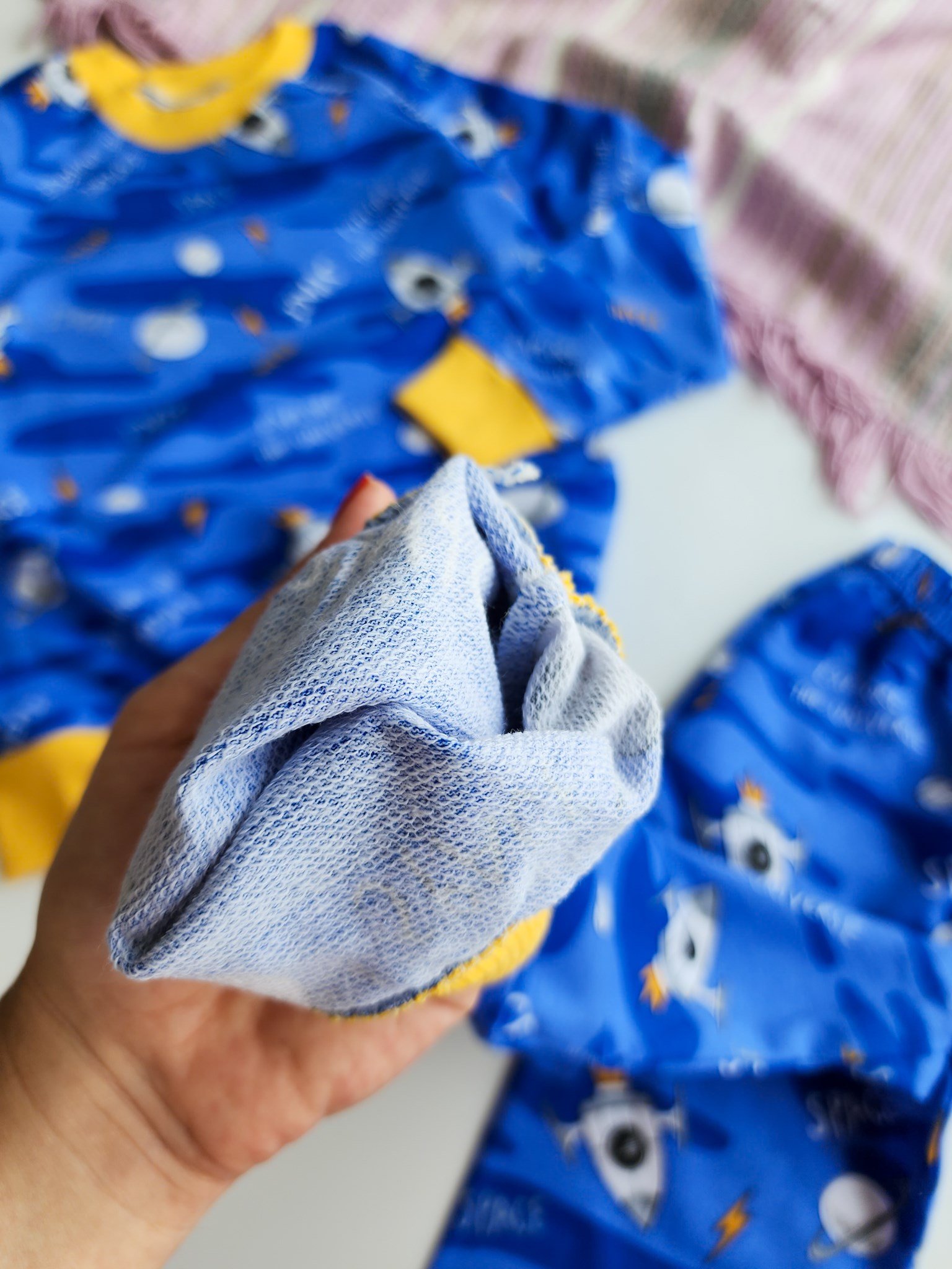 Uzay Desenli Kışlık Pijama Takımı