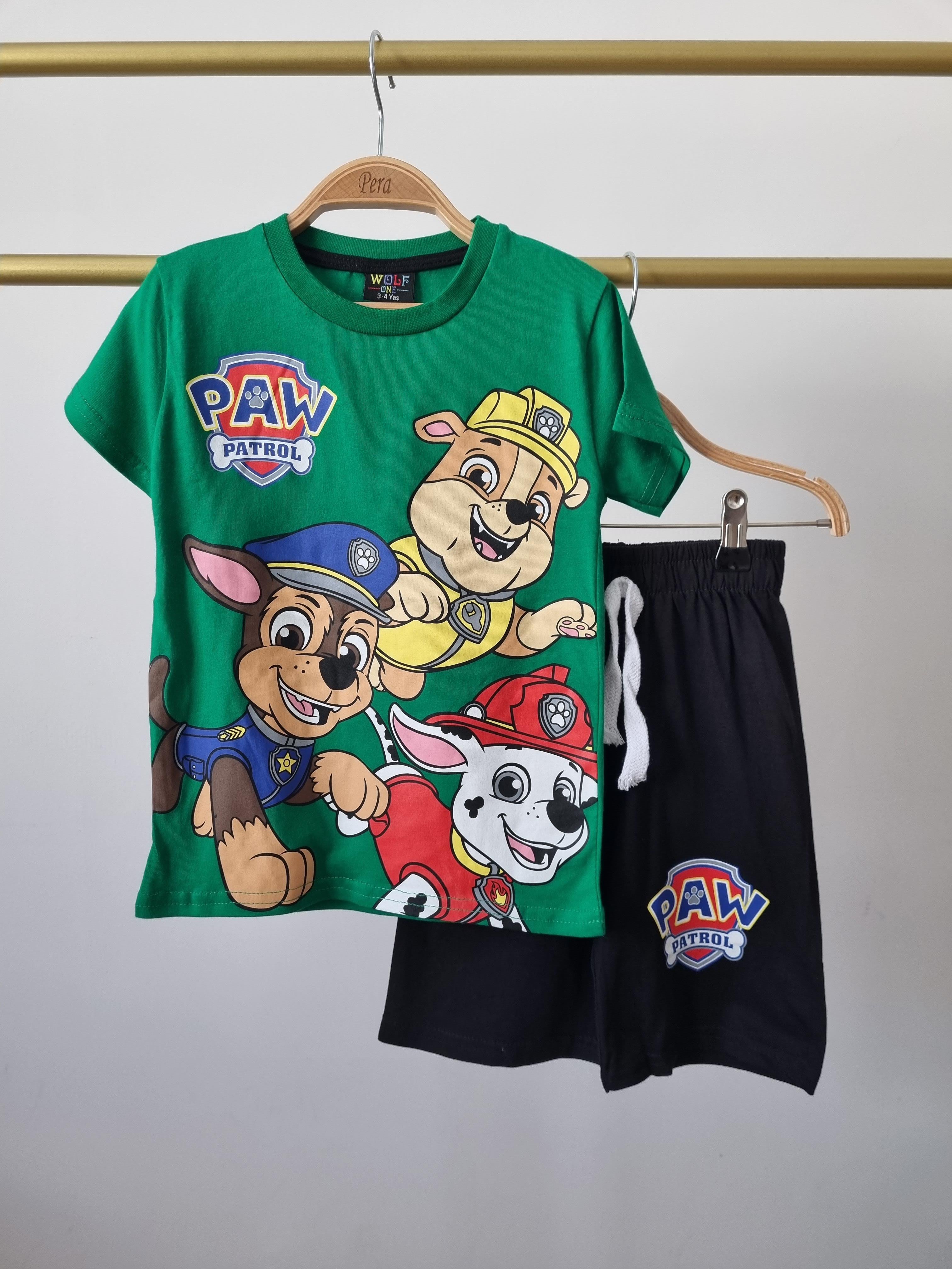 Yeşil Paw Patrol Şortlu Takım