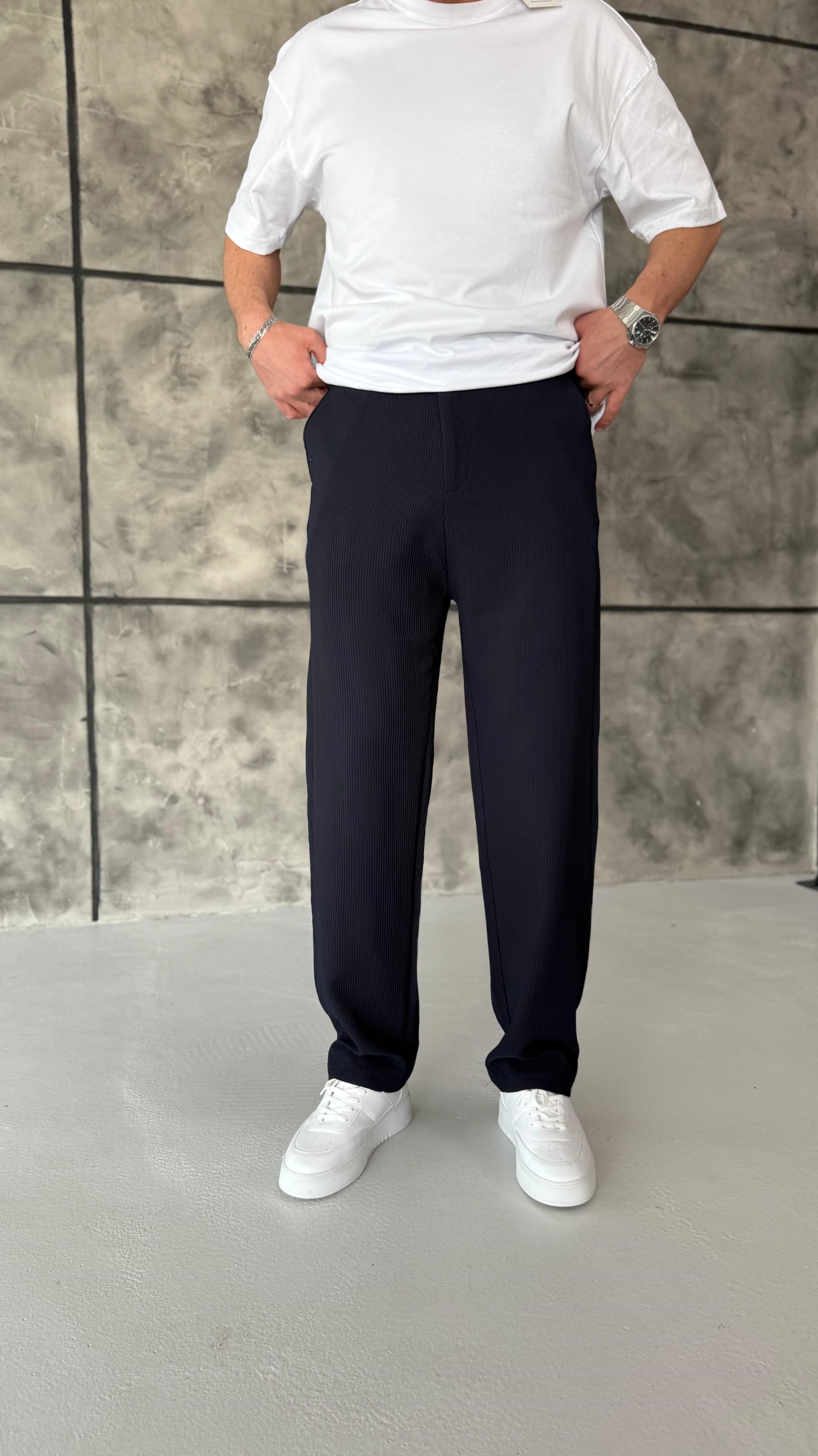 Fitilli Baggy Pantolon Lacivert