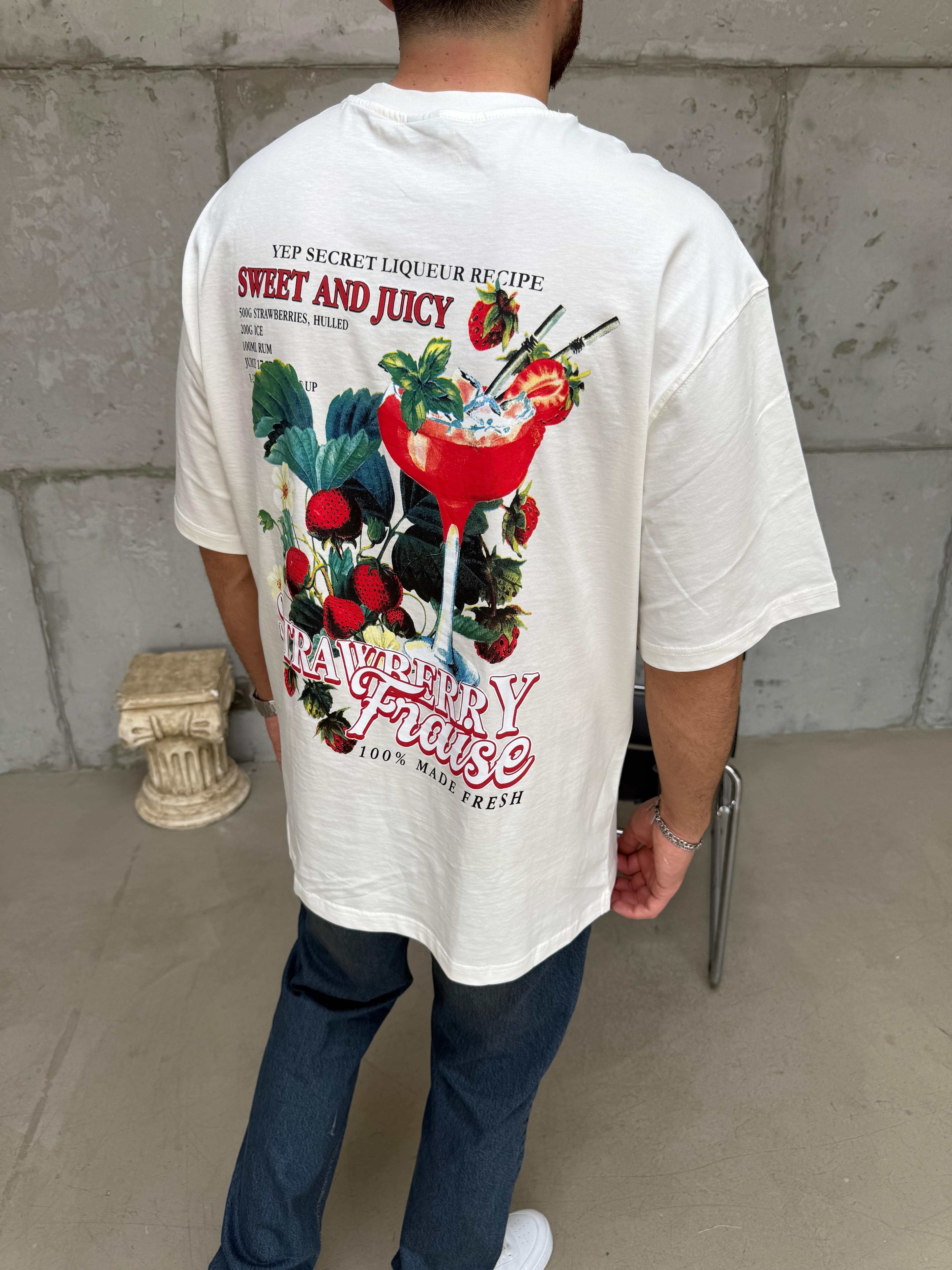Kadeh Oversize T-Shirt Beyaz