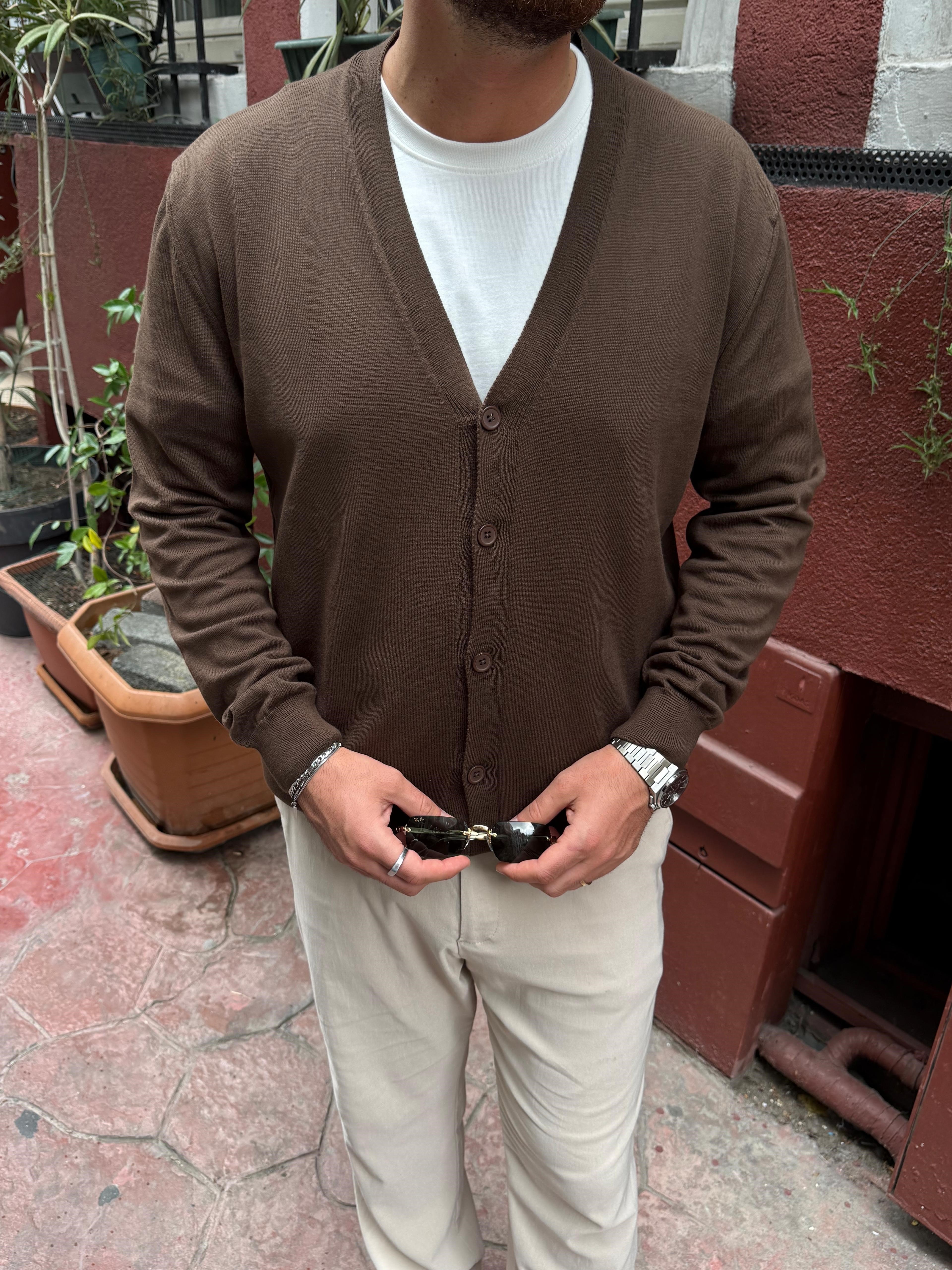 Kahve Basic Hırka