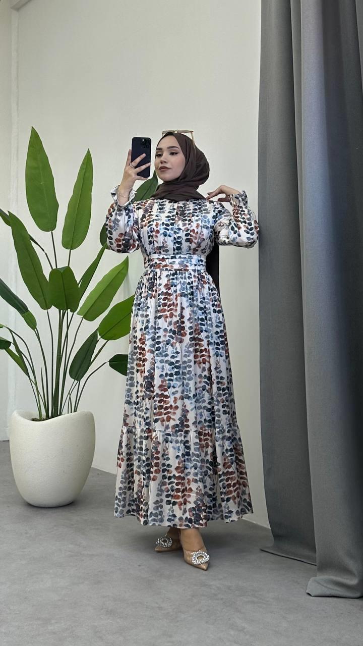 BAHAR ELBİSE KAHVE 
