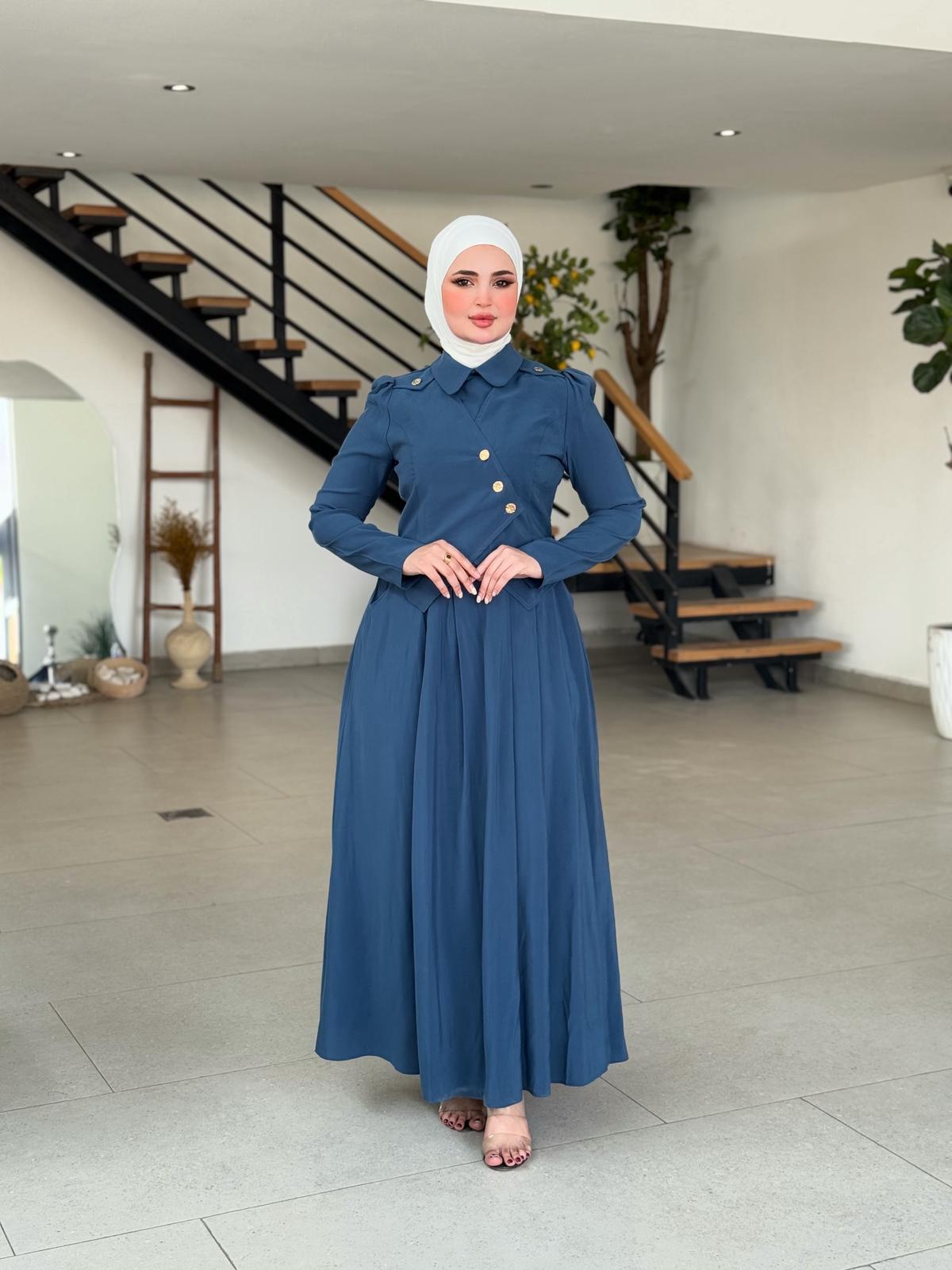 MODAL ELBİSE İNDİGO