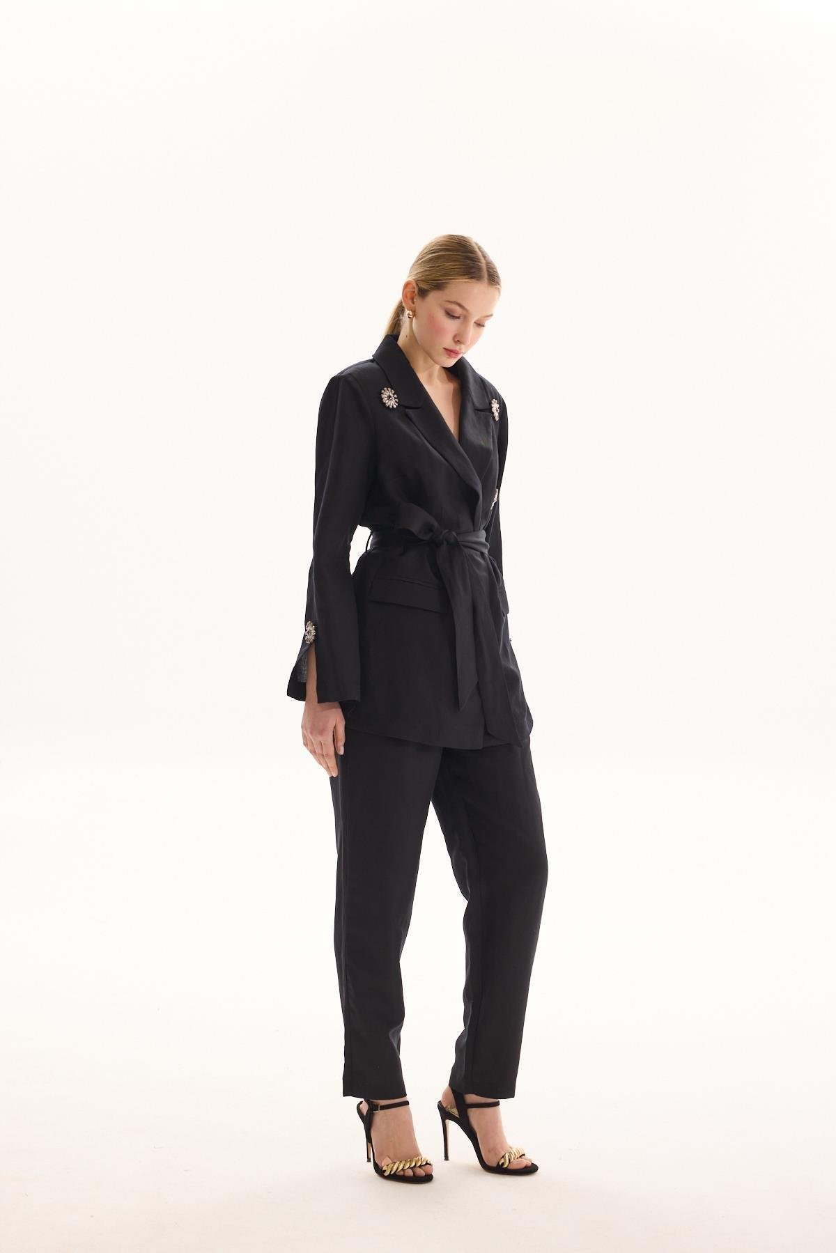 MSSM LİNEN KETEN CEKETLİ TAKIM 