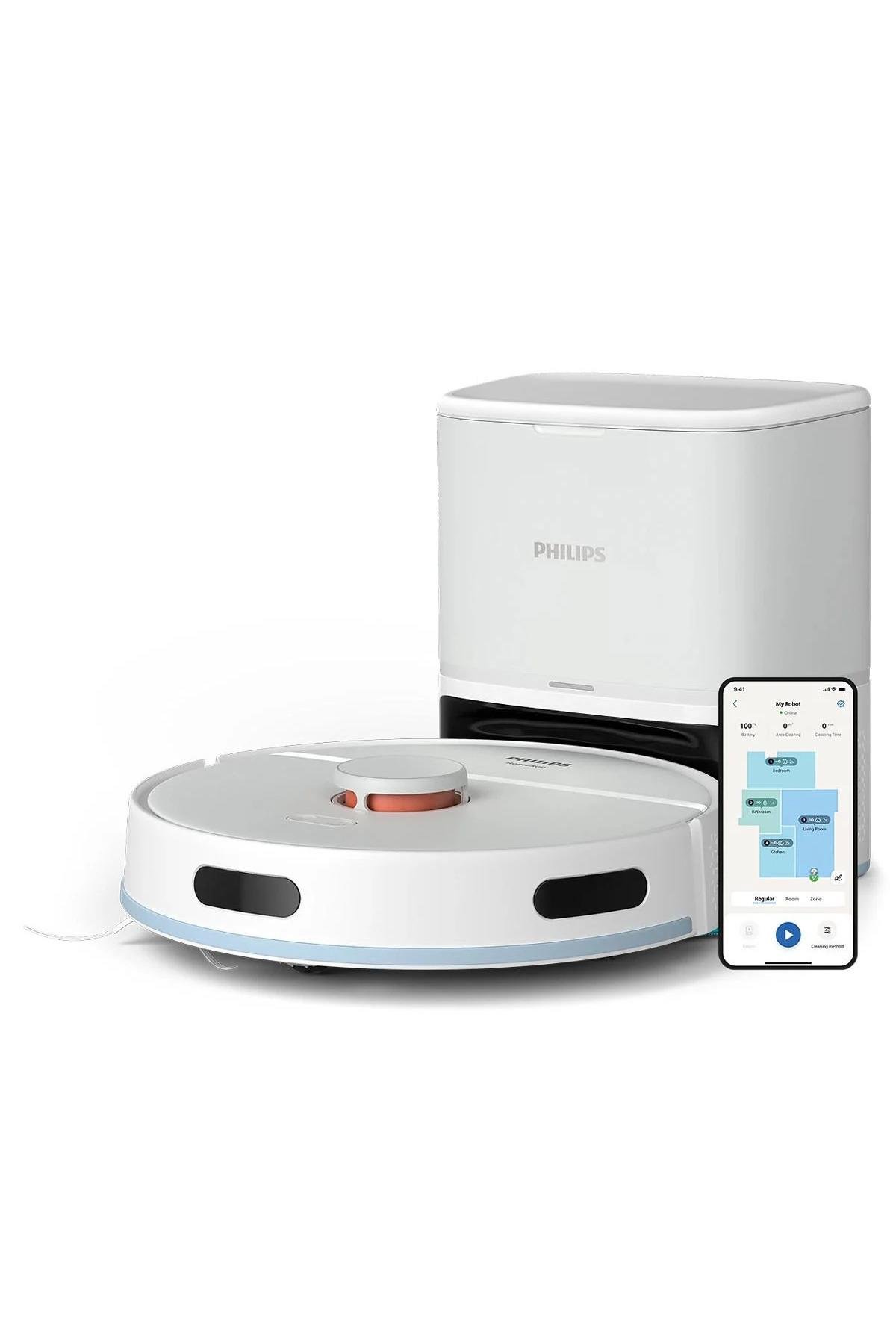 2000 Serisi Islak Kuru Moplu İstasyonlu Robot Süpürge, HomeRun Uygulaması, XU2100/20